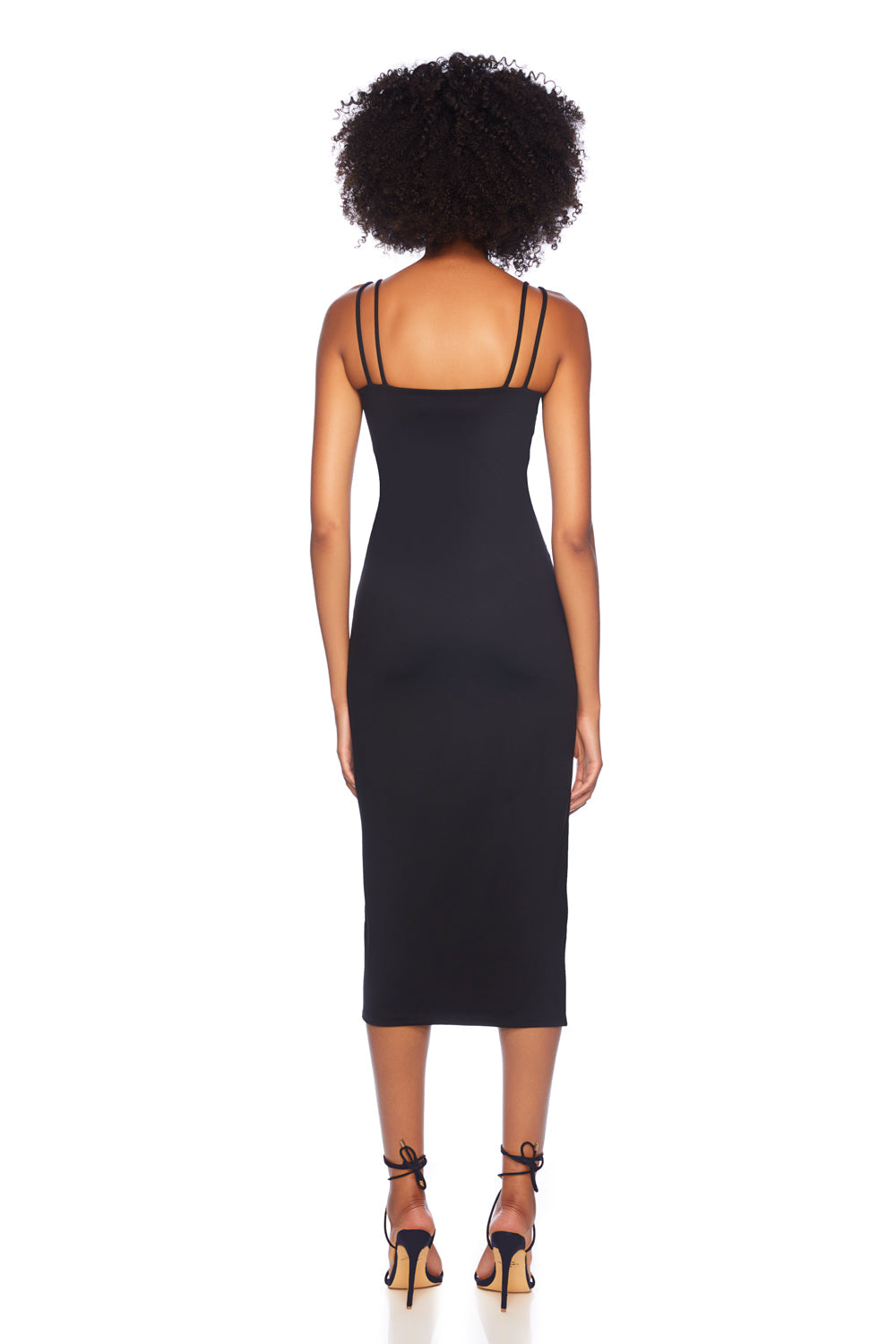 Susana Monaco - Women - Black Double String Midi Dress