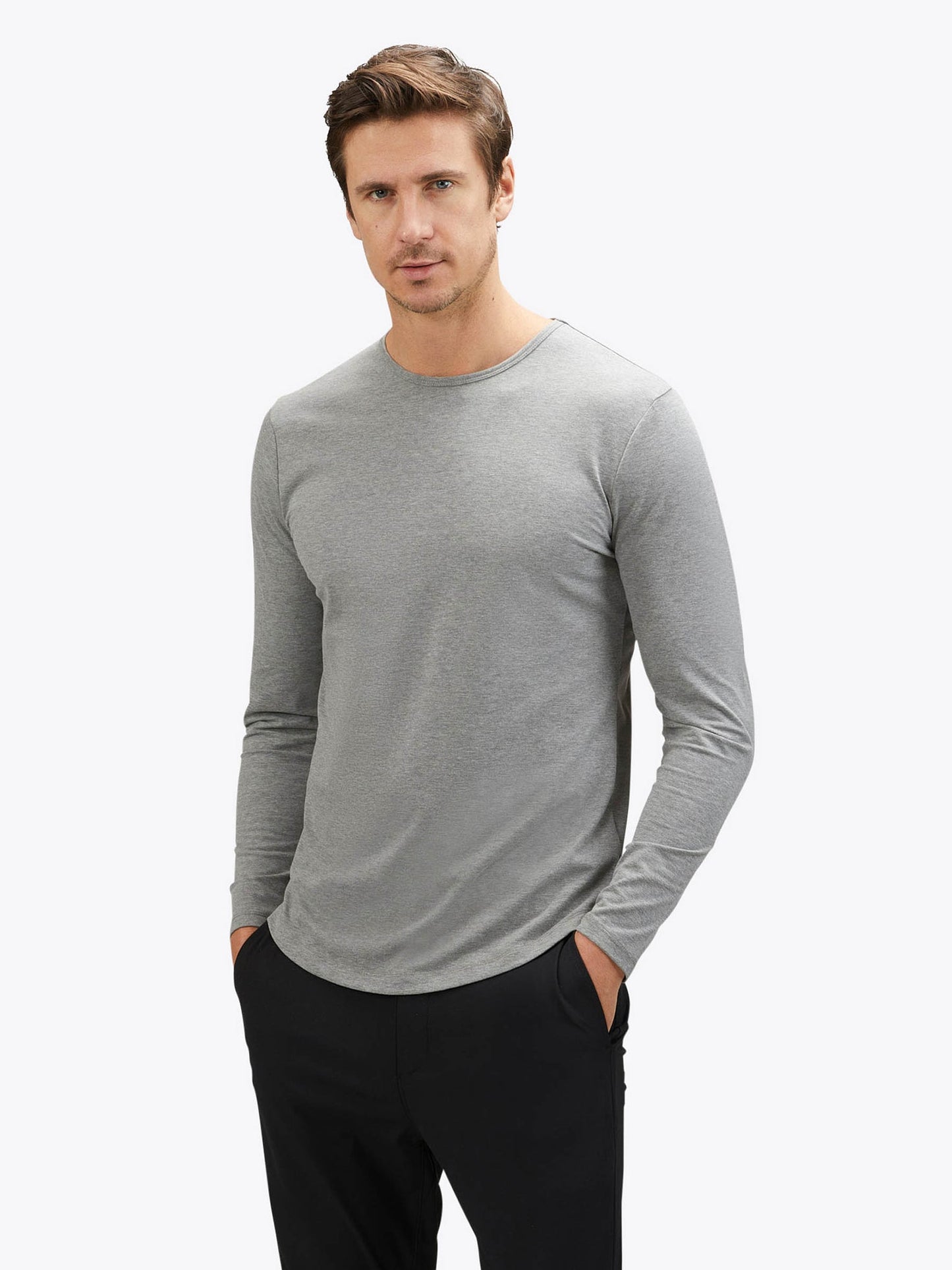 Cuts Clothing - Men - AO Long Sleeve Curve Hem Tee