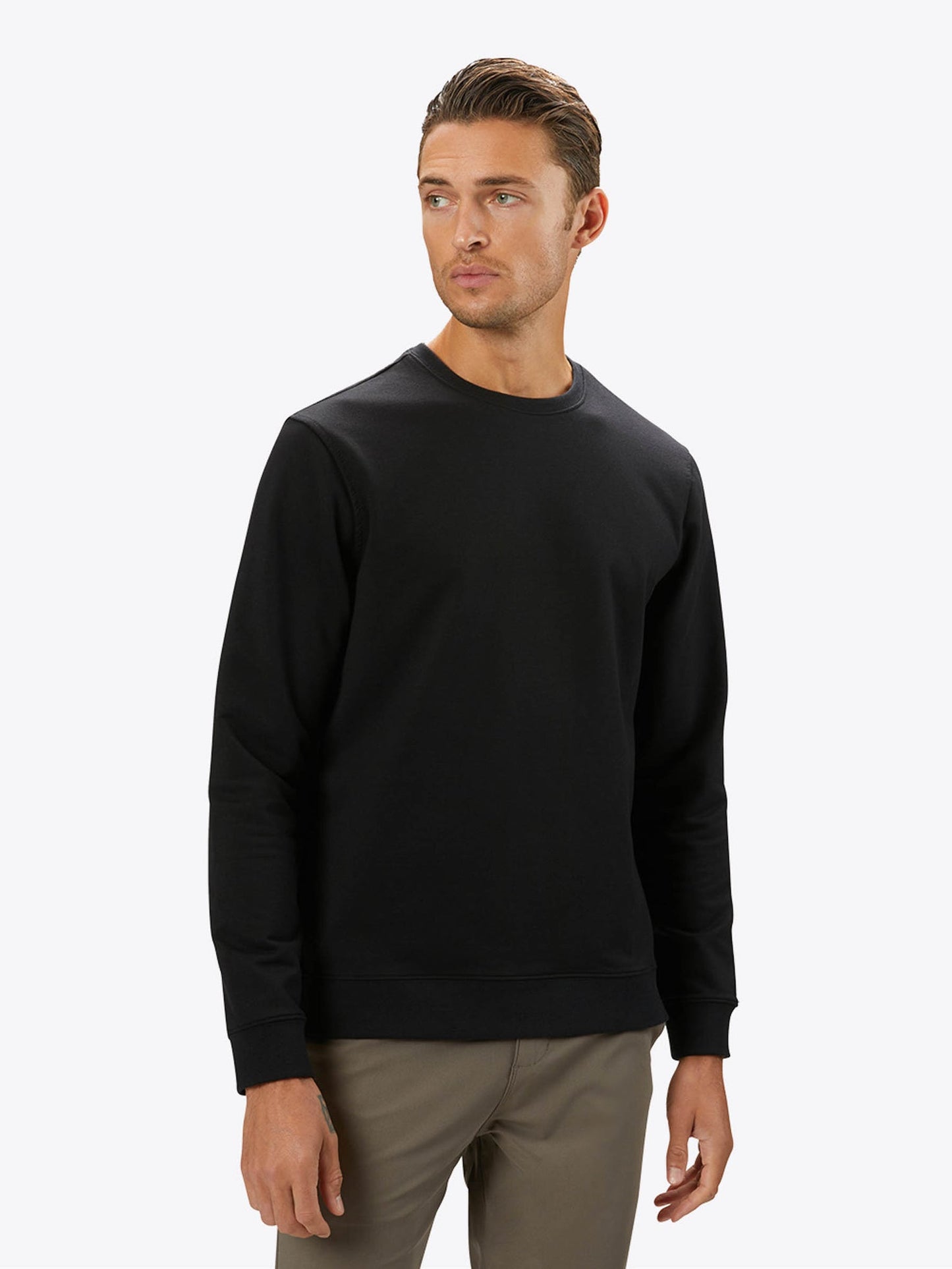Cuts Clothing - Men - Black Hyperloop Pullover Split-Hem