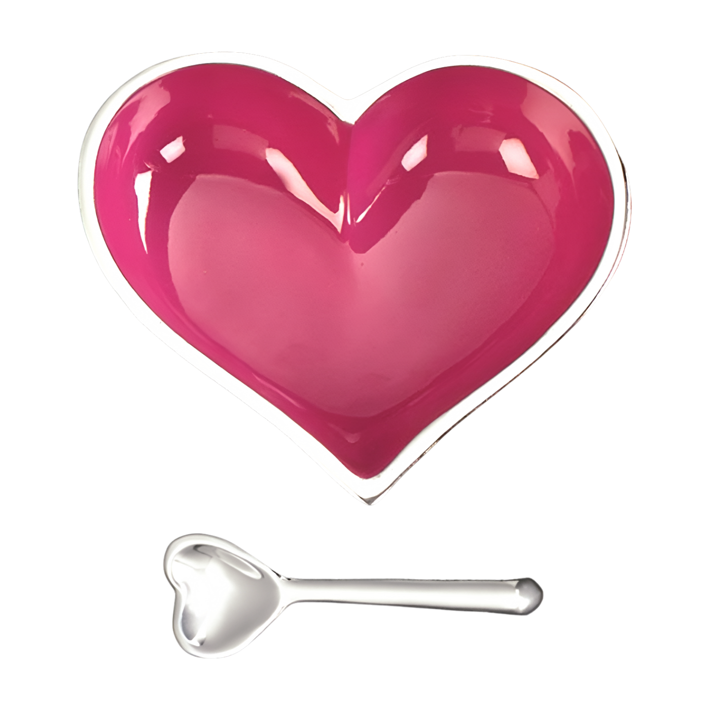 Guys n Gals - Happy Hot Pink Heart with Spoon