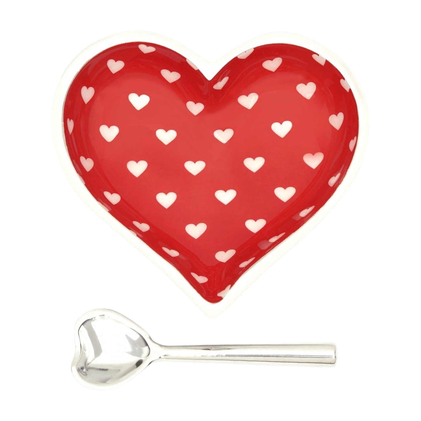 Guys N Gals - Happy Red and White Hearts with Spoon