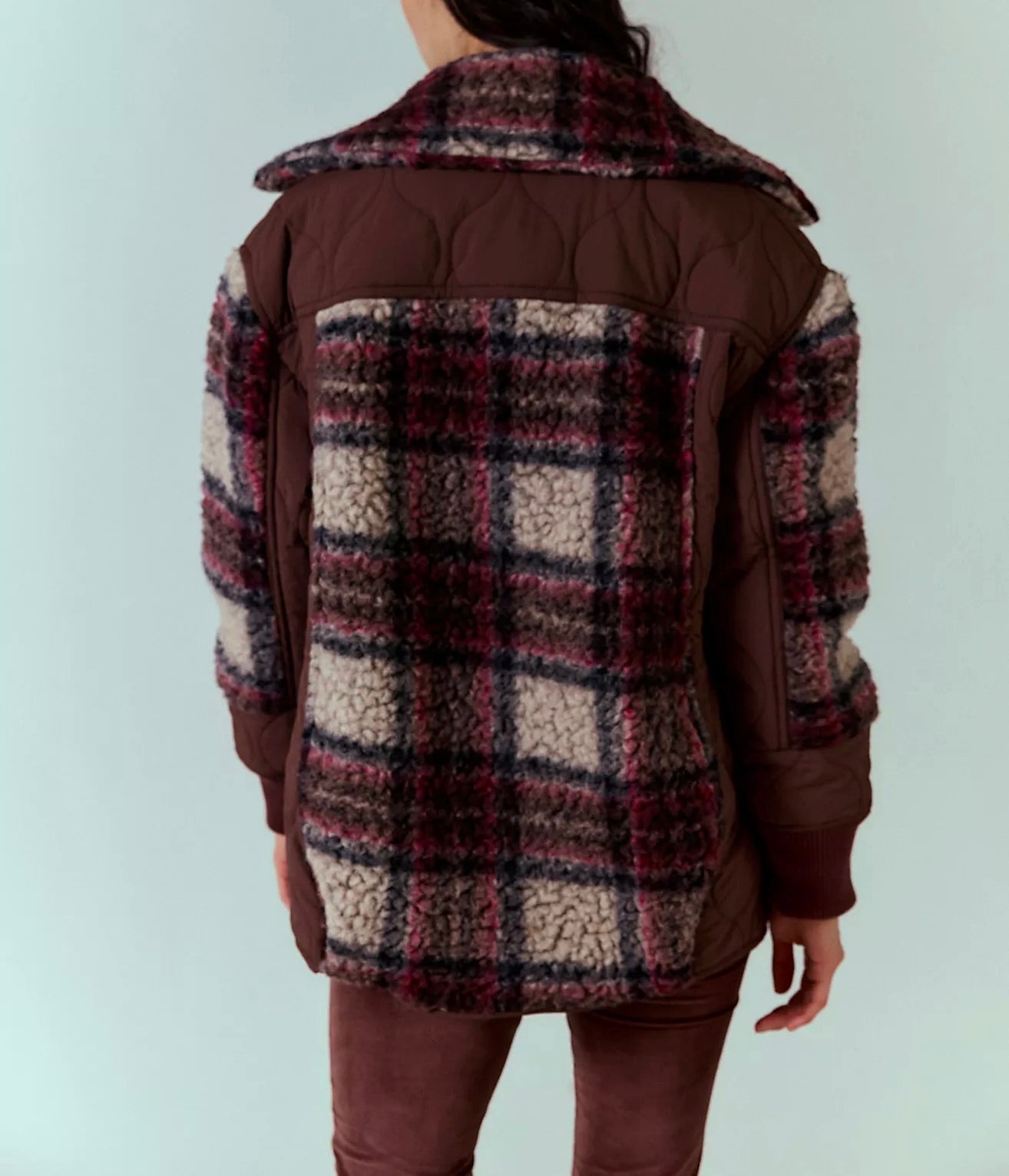 Free People - Women - Pomegranate Sana Combo Quilted Bomber