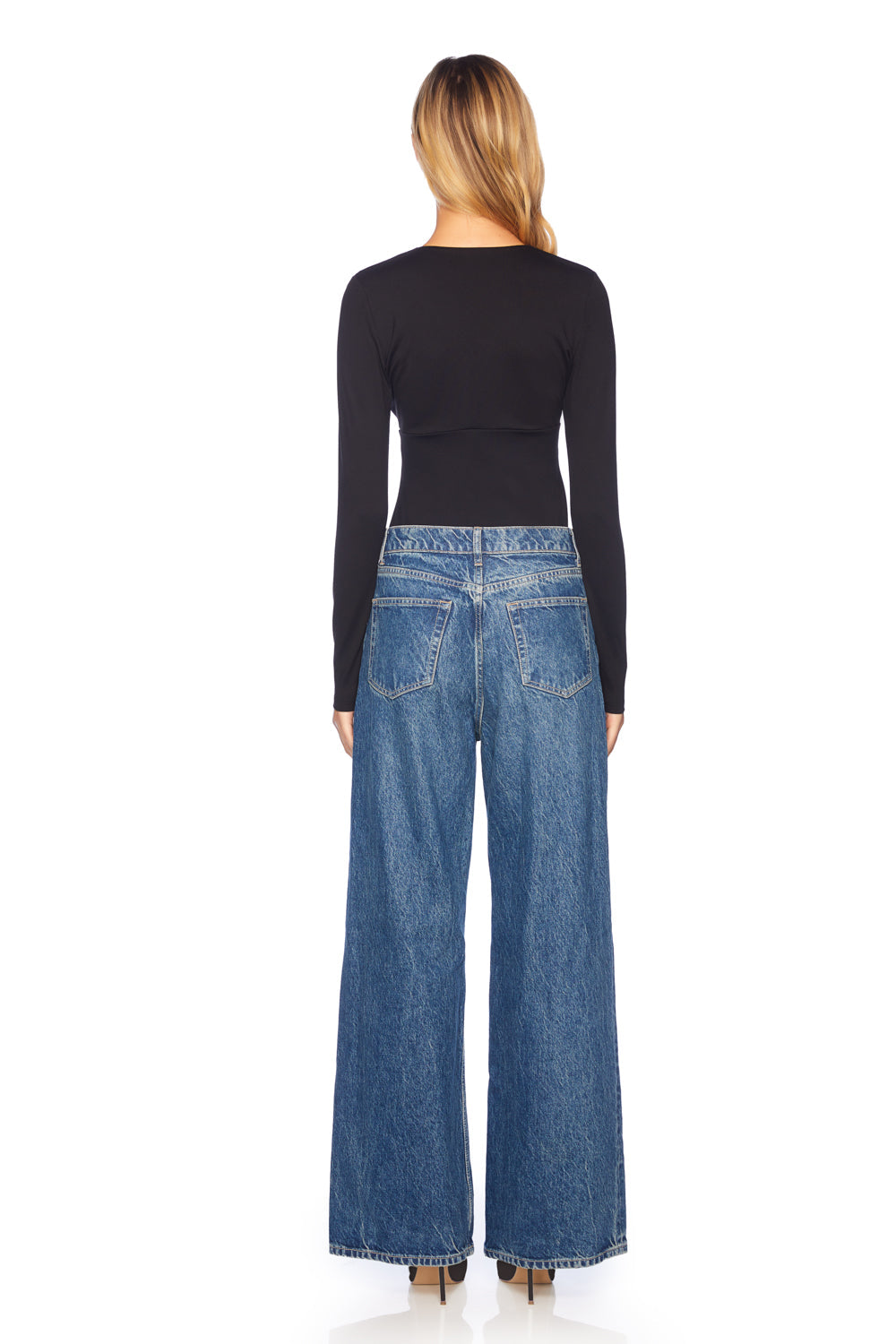 Susana Monaco - Women - Black Long Sleeve Open Front Top