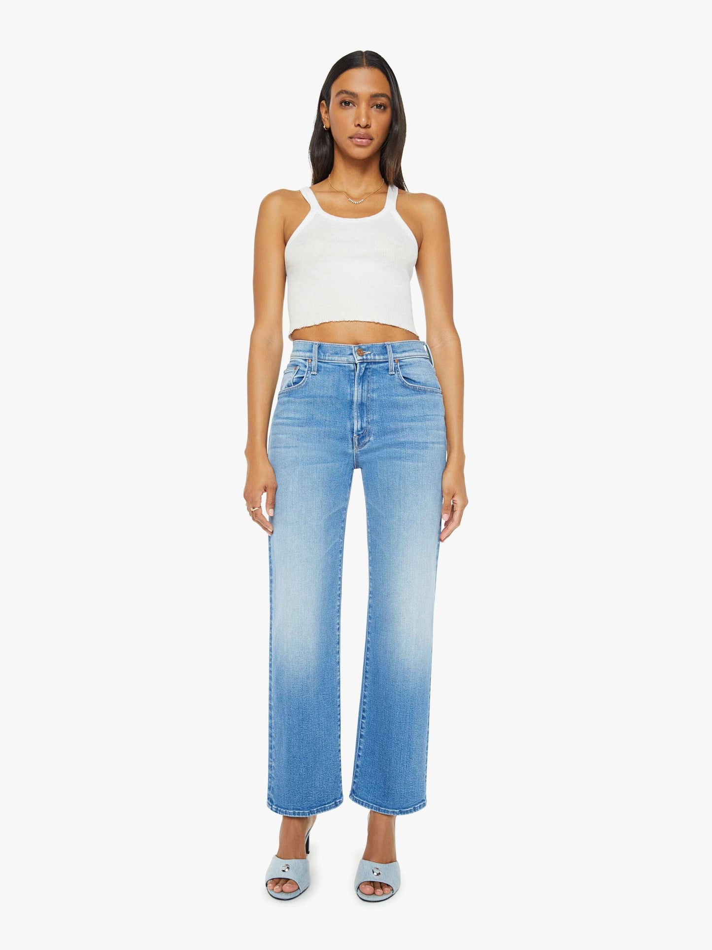 MOTHER Denim - Women - Read Between The Lines The Rambler Zip Flood