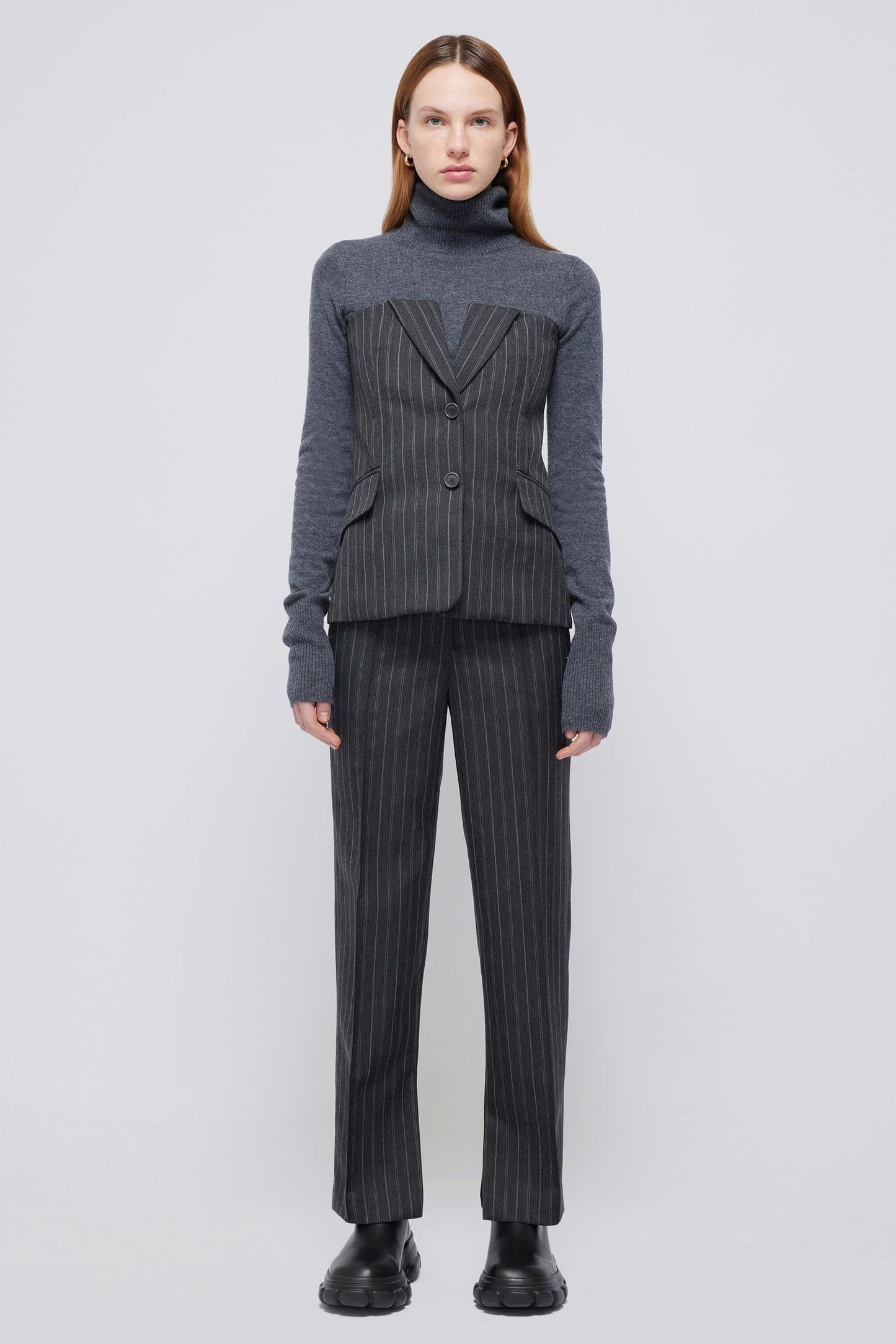 Simkhai - Women - Grey Pinstripe Billie Top