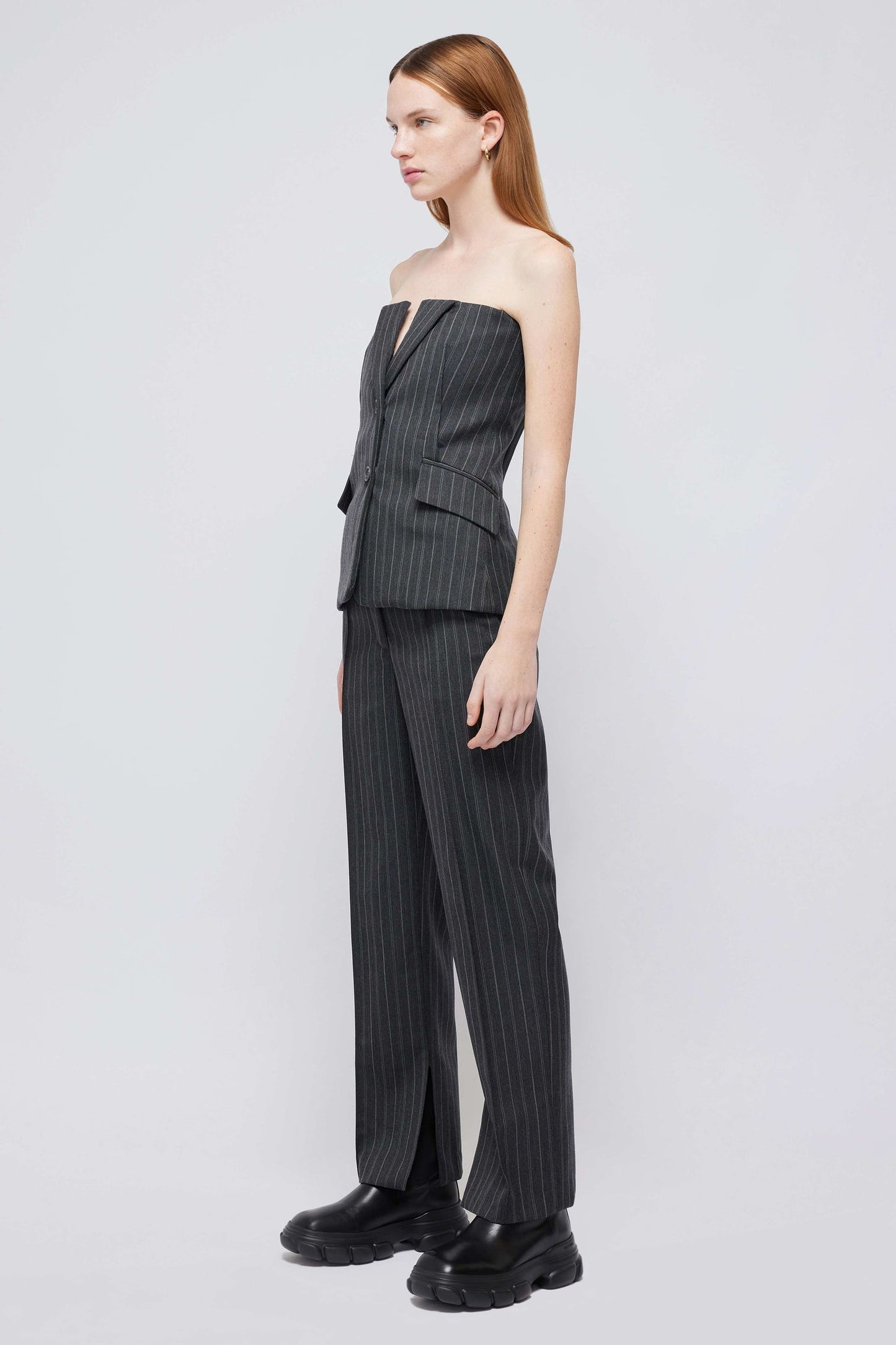 Simkhai - Women - Grey Pinstripe Billie Top