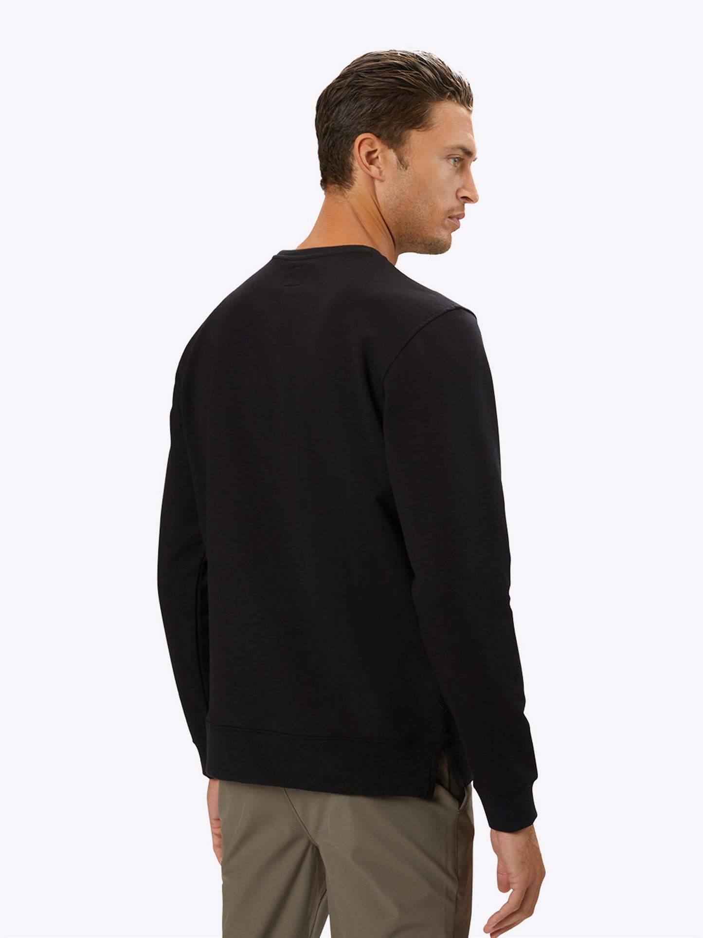 Cuts Clothing - Men - Black Hyperloop Pullover Split-Hem