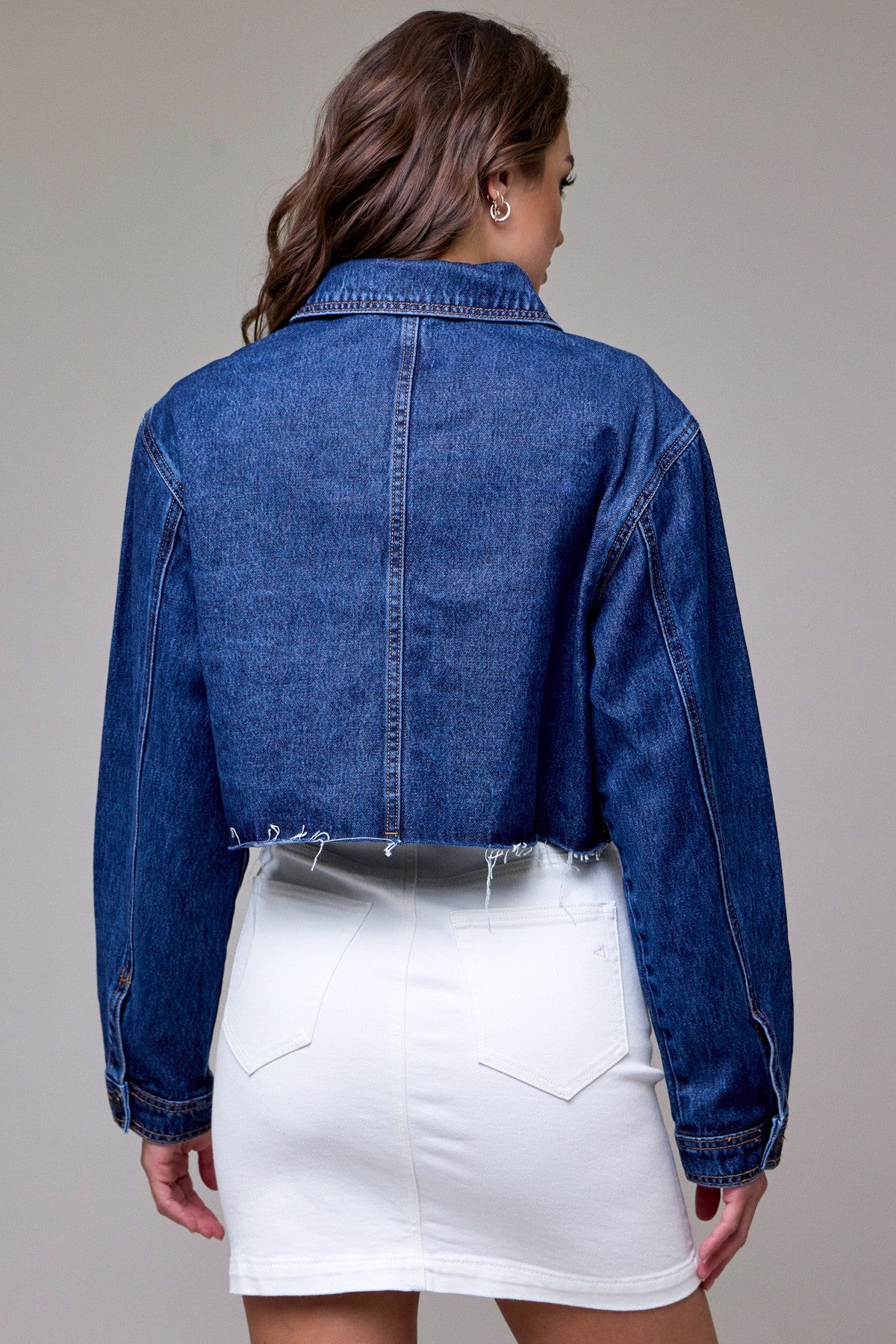 Hidden - Women - Dark Wash Classic Cropped Jacket