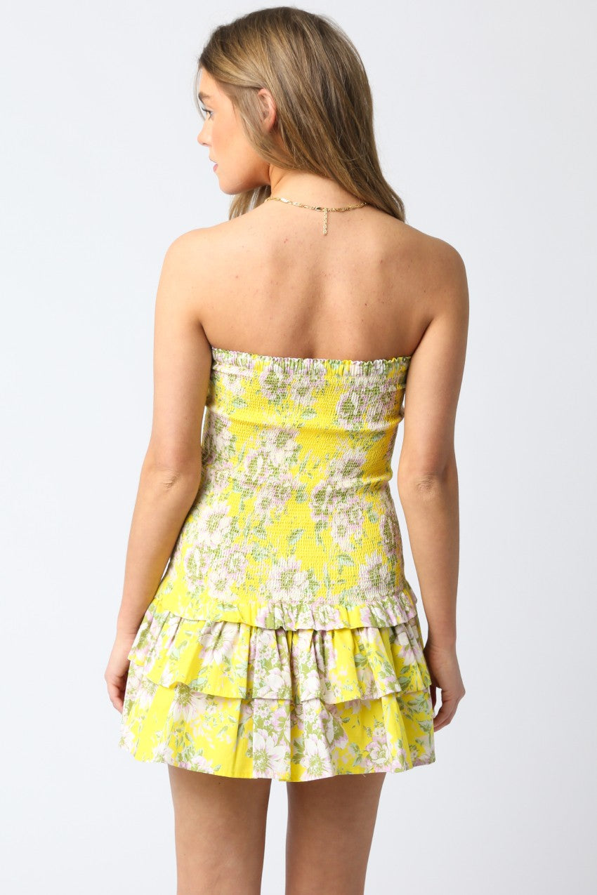 Guys N Gals - Women - Yellow Pink Karly Floral Dress