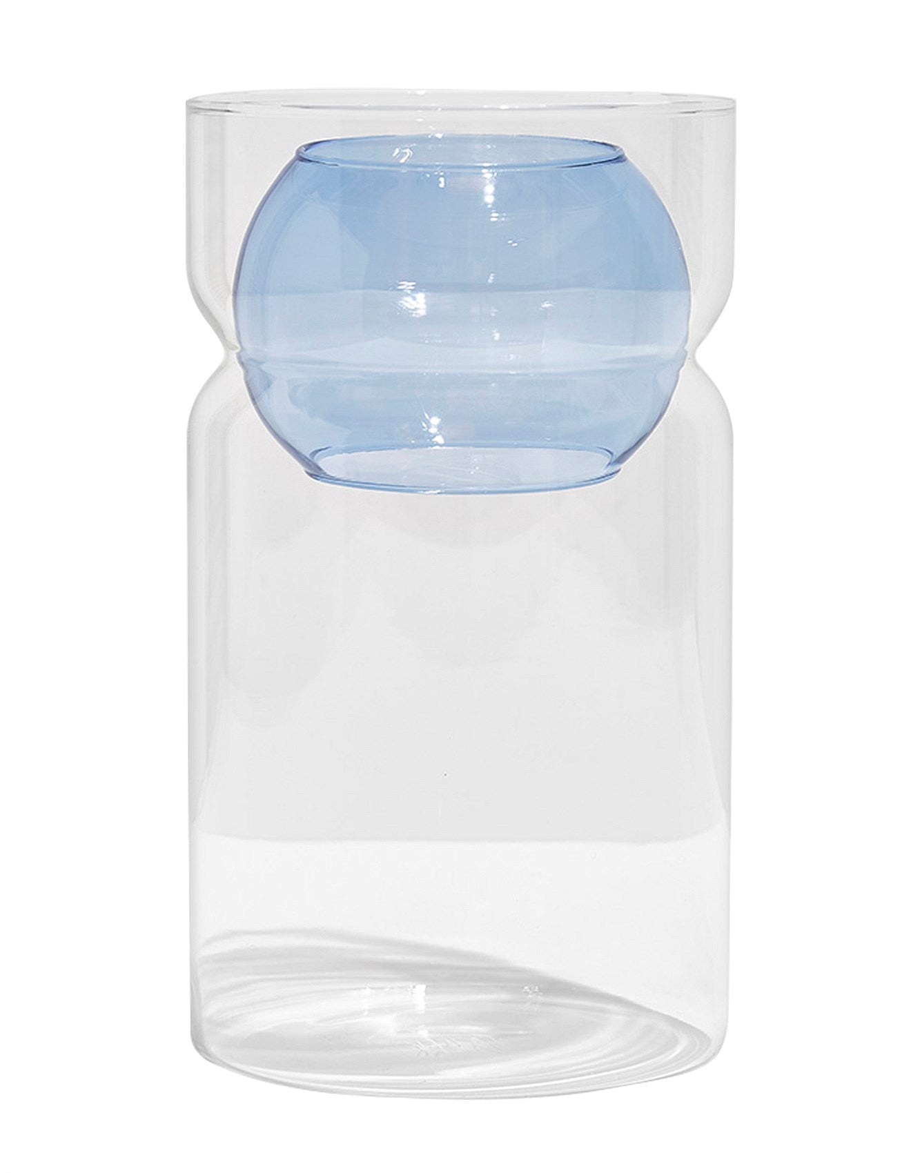 FAZEEK Clear + Blue Balance Vase
