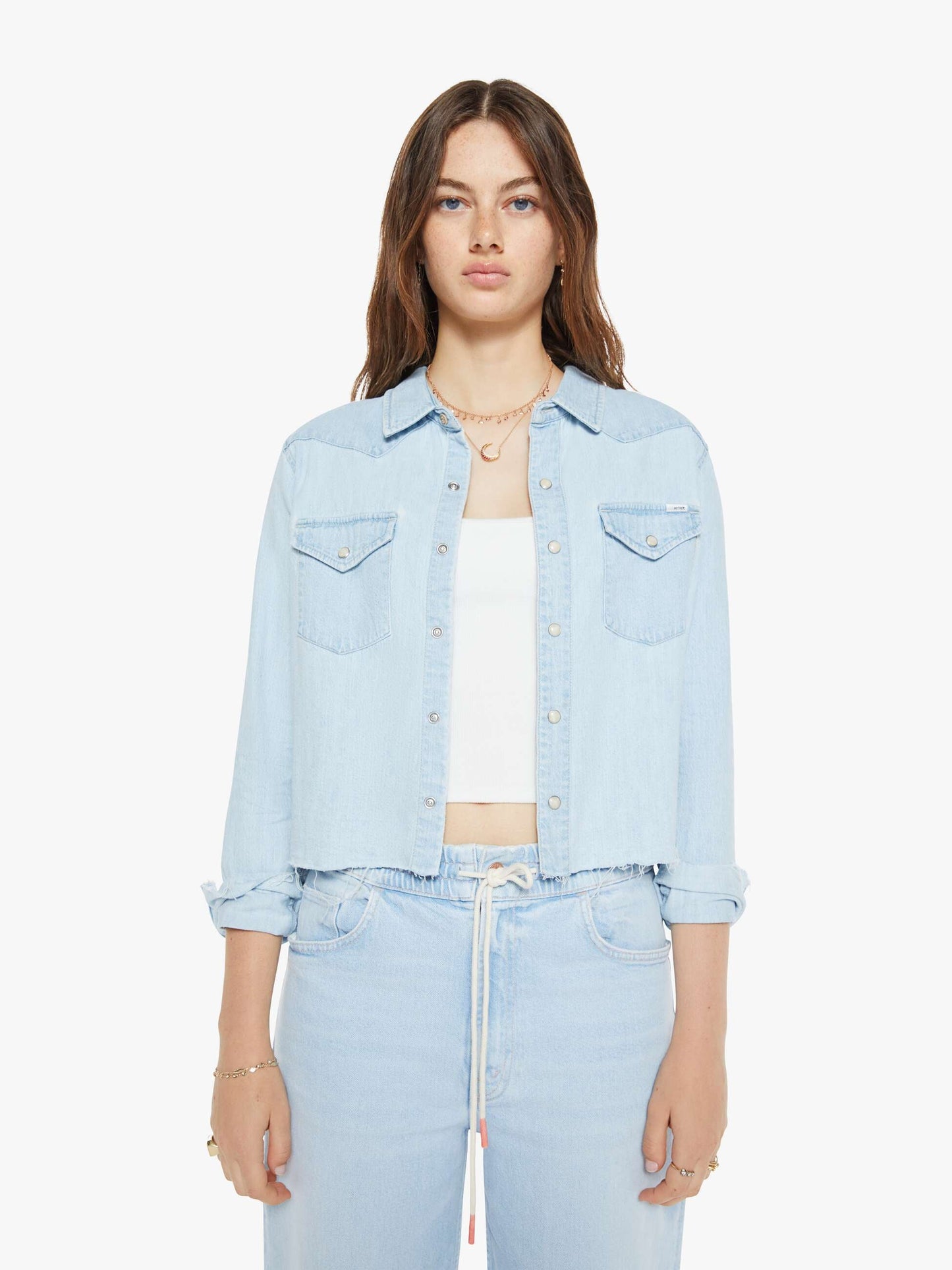 Mother Denim - Women - No End In Sight The Super Ex's Crop Shirt