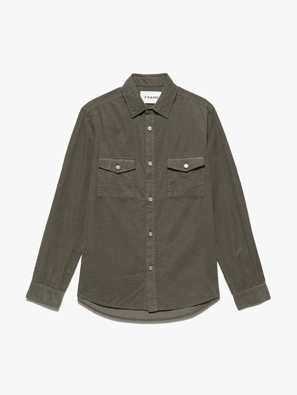 FRAME - Men - Mocha Double Pocket Micro Cord Shirt