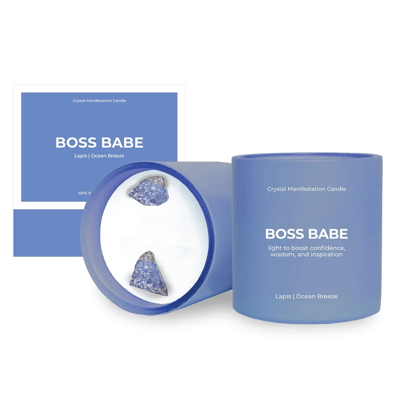 Jill & Ally - Boss Babe Crystal Manifestation Candle