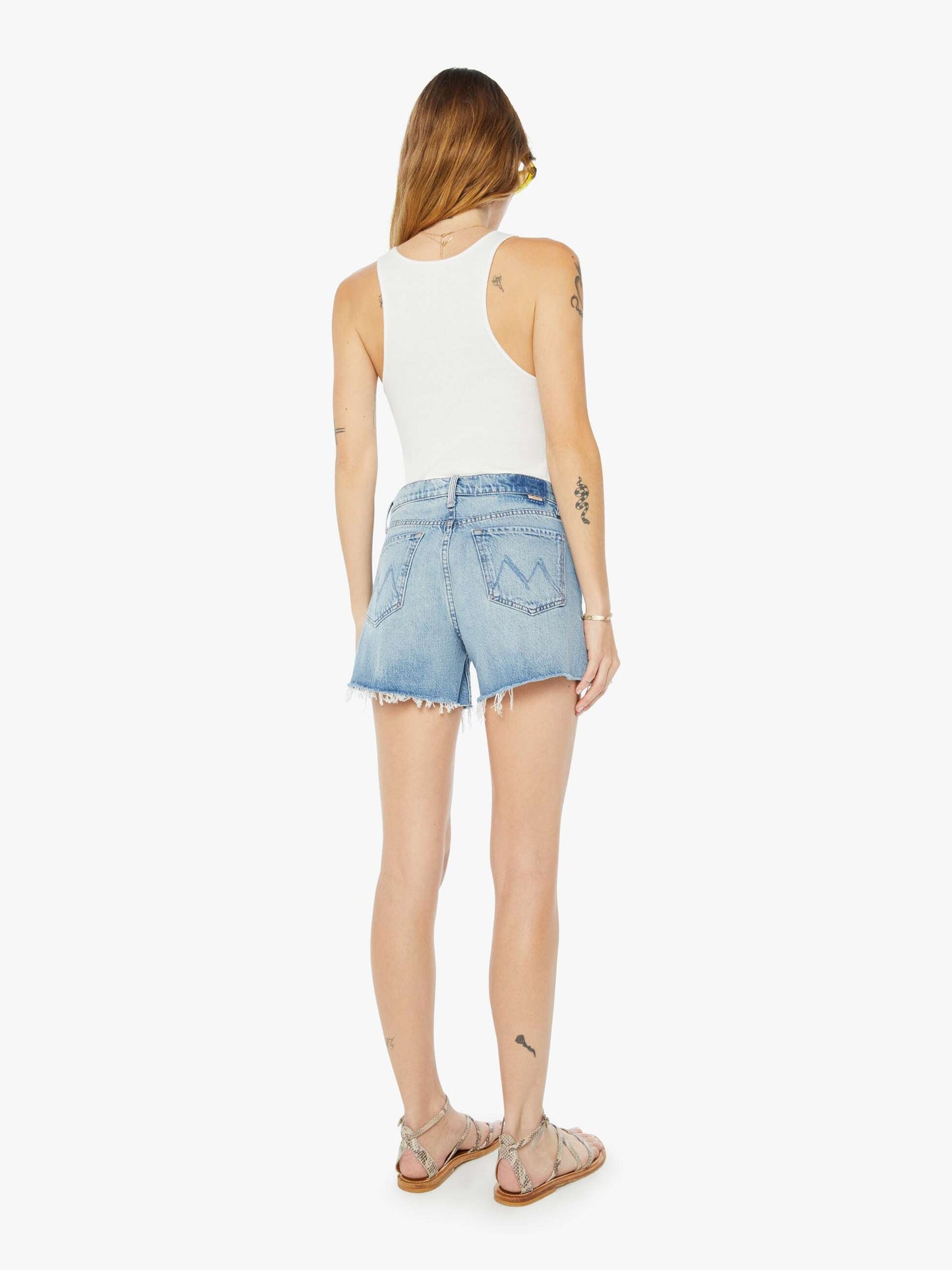 MOTHER Denim - Women - Leap At The Chance The Skipper Short and Long Fray