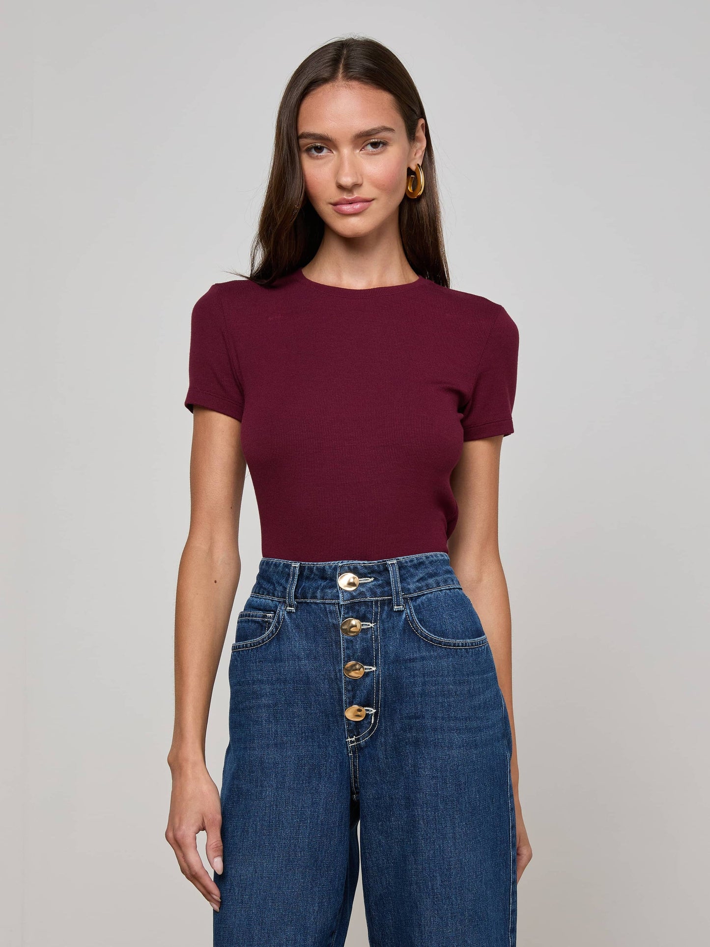 L'agence - Women - Dark Port Ressi Fitted Tee