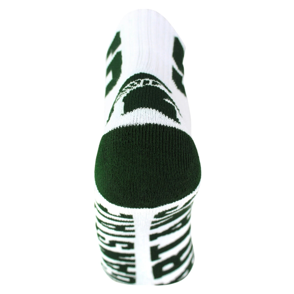 Michigan State Mens White Quarter Socks