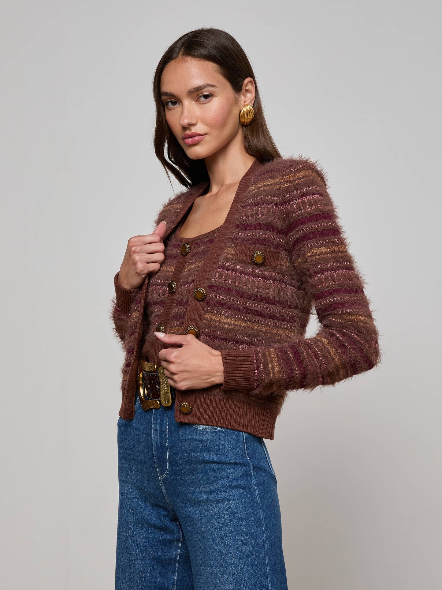 L'agence - Women - Natural/Mauve Multi Ariadne Cardigan