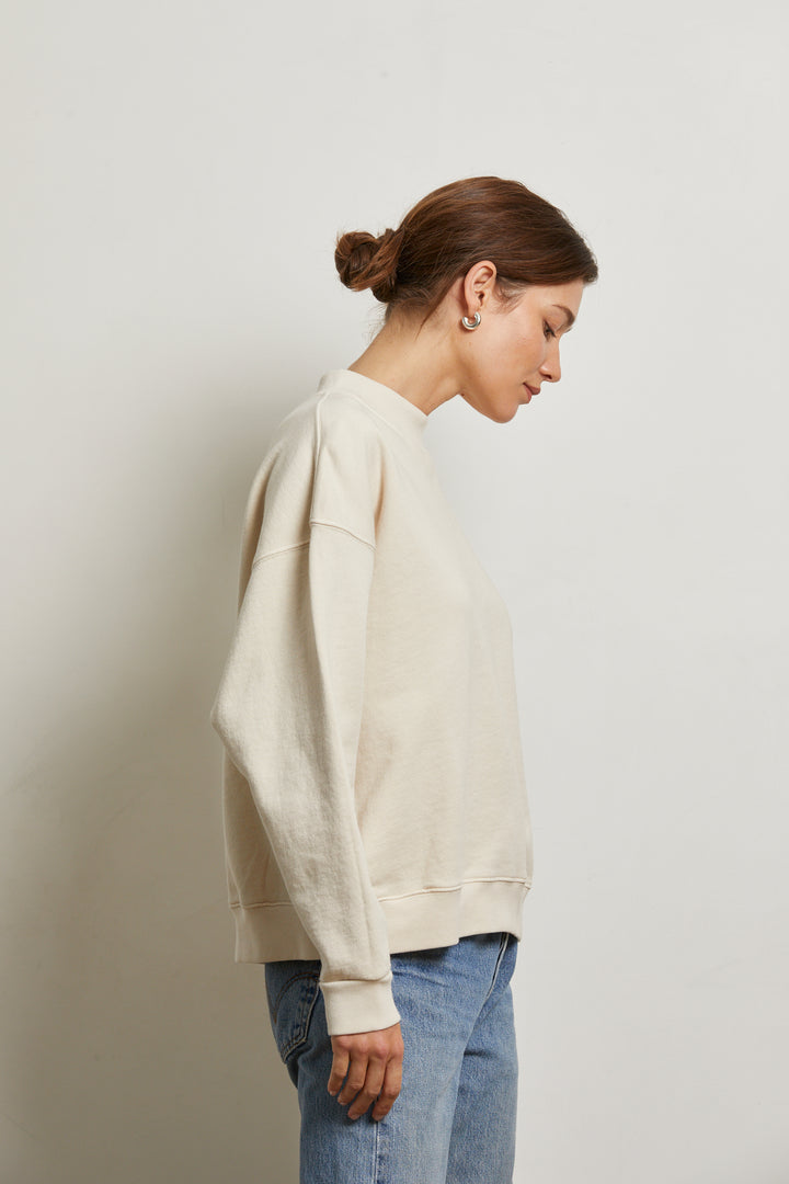Perfect White Tee - Women - Sugar Blake Oversized Crew Sweatshirt