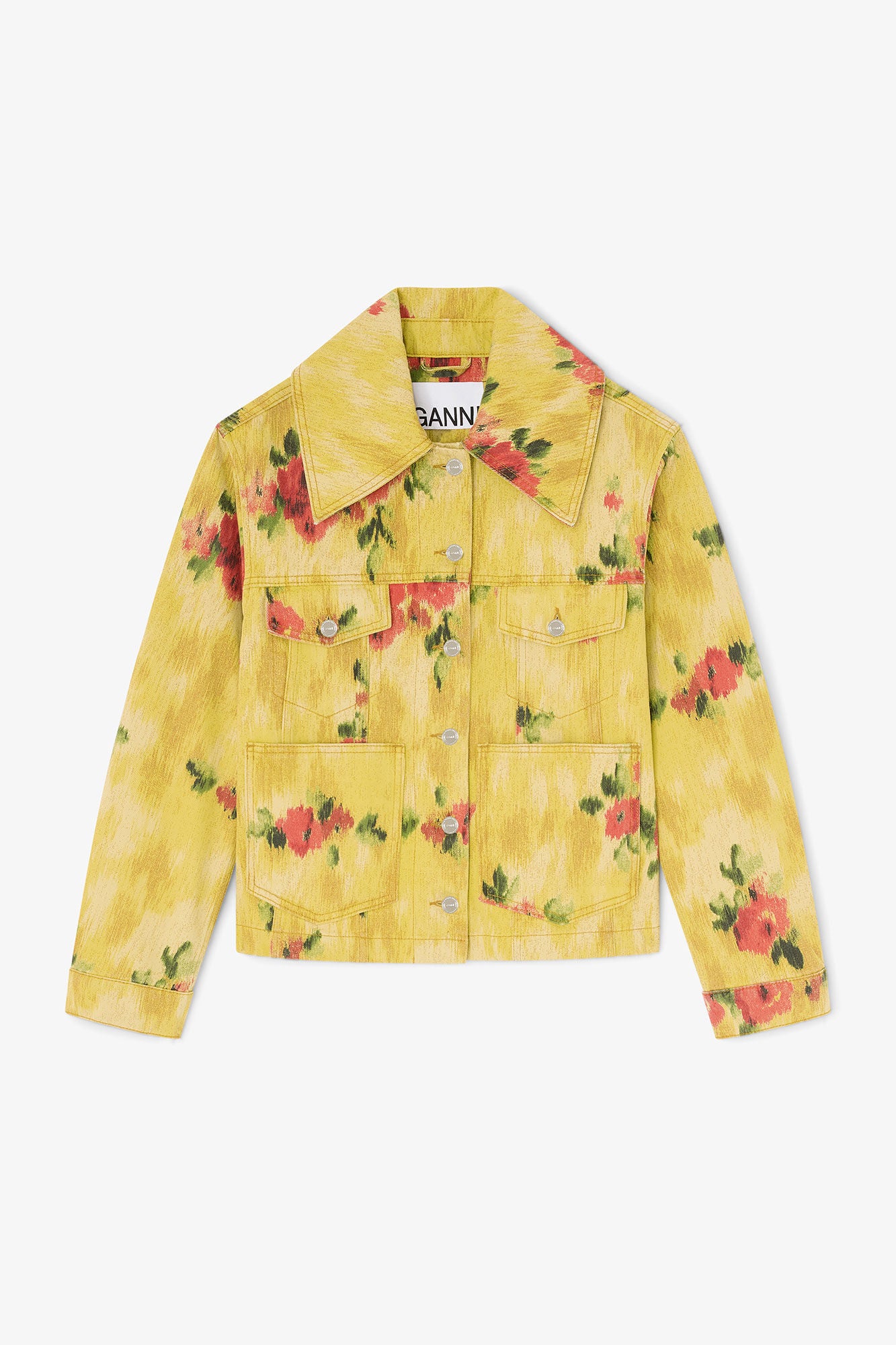 GANNI - Women - Vibrant Yellow Print Denim Jacket