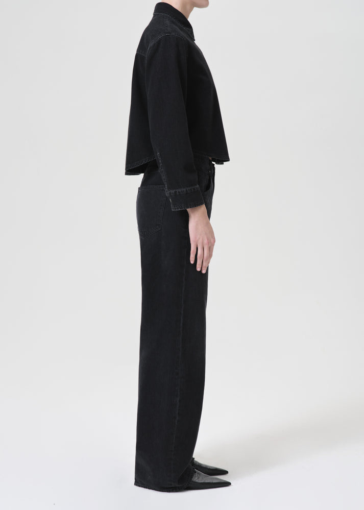 AGOLDE - Women - Black Tar Low Curve Jean