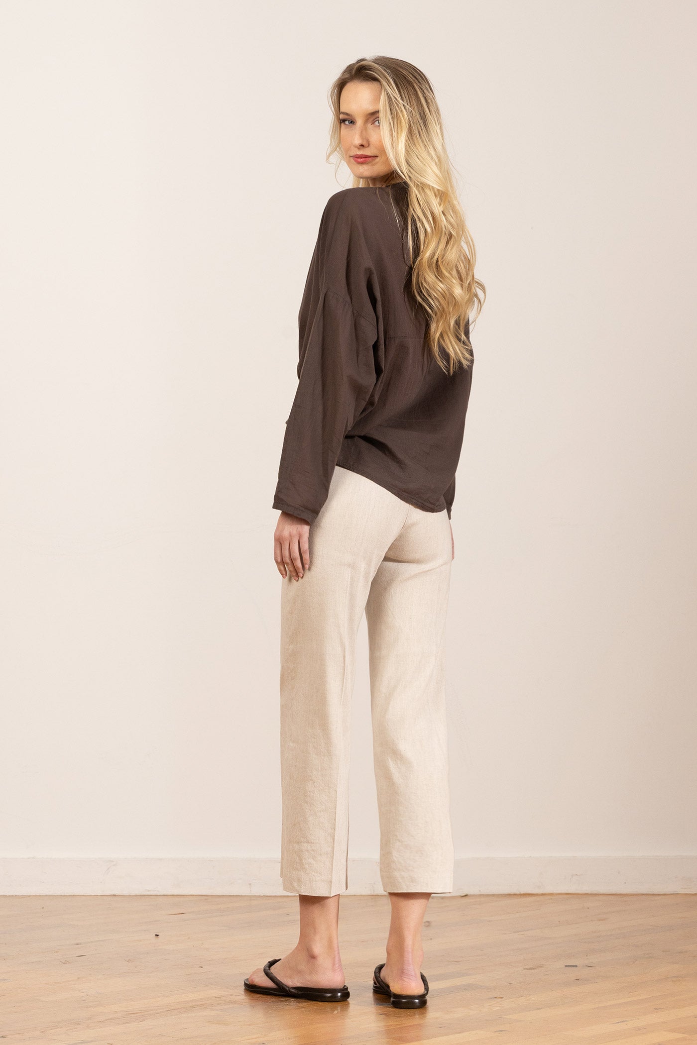 Avenue Montaigne - Women - Oatmeal Alex Linen Pant