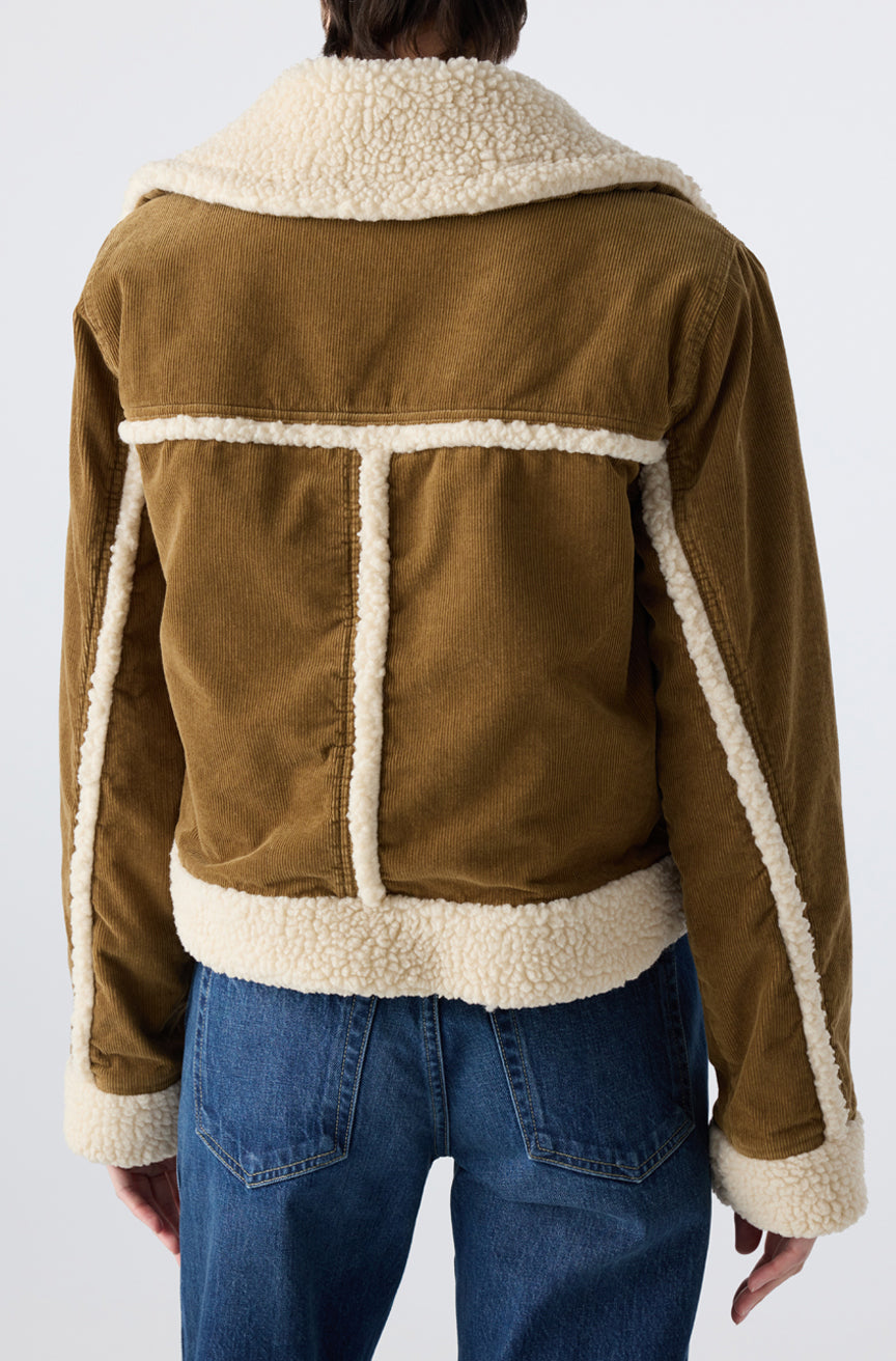 AMO Denim - Women - Cumin Betty Cord Shearling Jacket