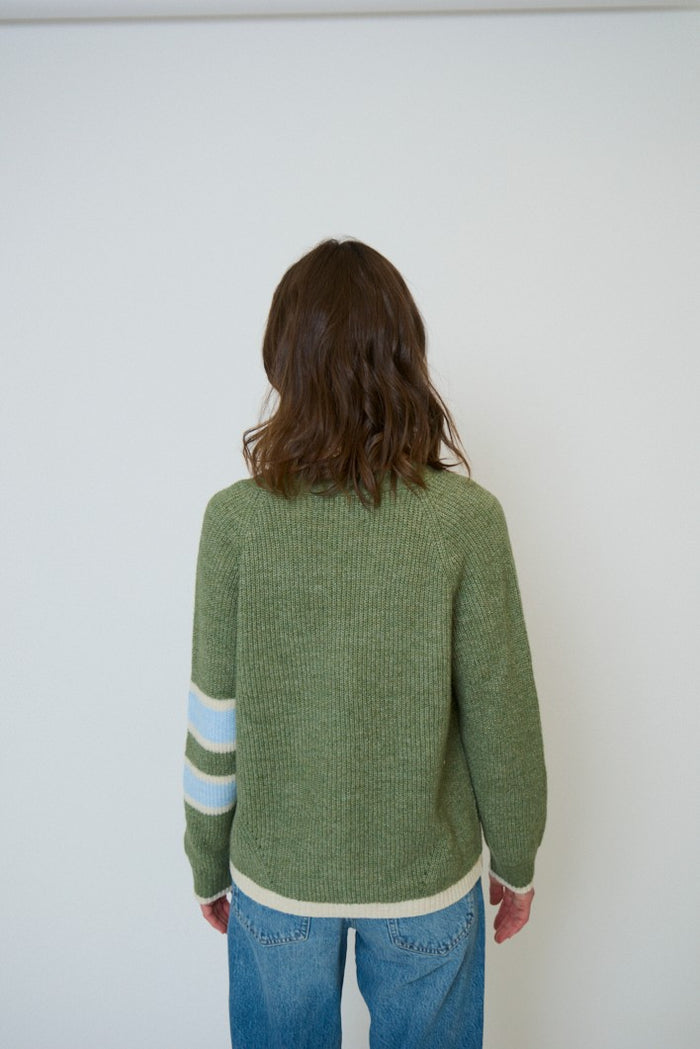 Central Park West - Women - Green Marley Varsity Cardigan