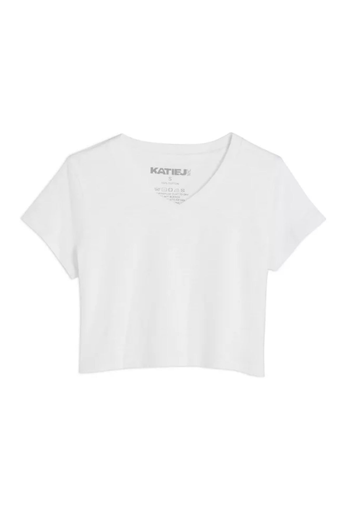 KatieJ NYC - Tween - White Courage Crop Tee