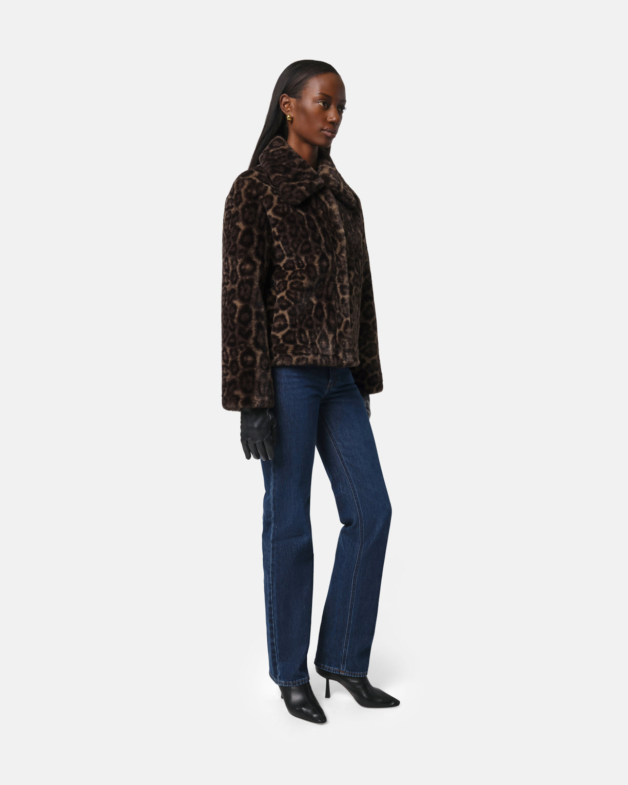 Apparis - Women - Dark Leopard Elis Coat