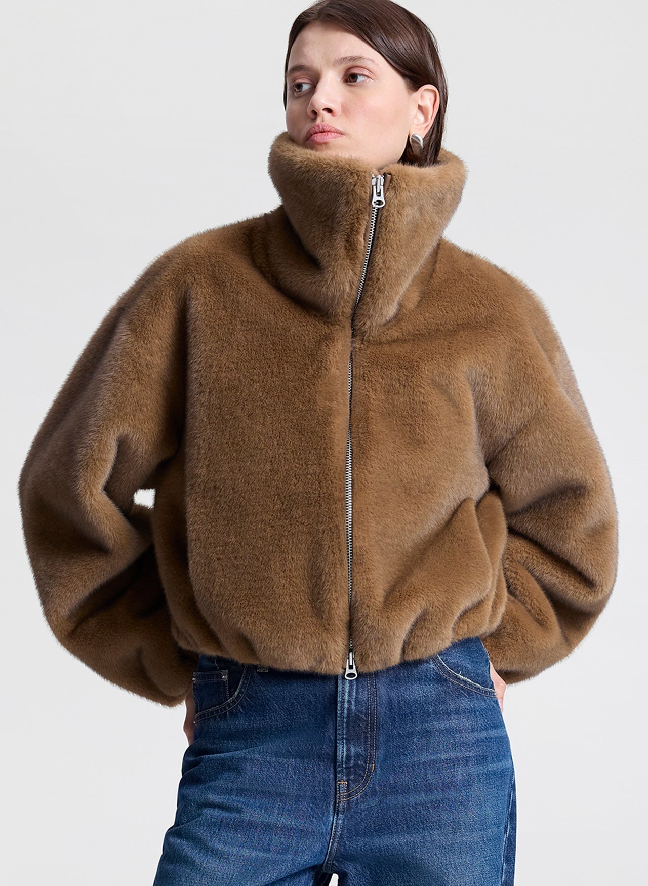 A.L.C. - Women - Camel Hazel Faux Fur Jacket – shopguysngals