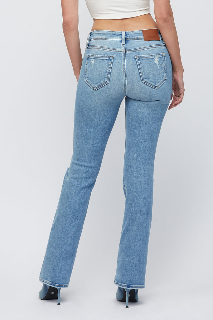 Hidden - Women - Medium Light Distressed Ryan Bootcut