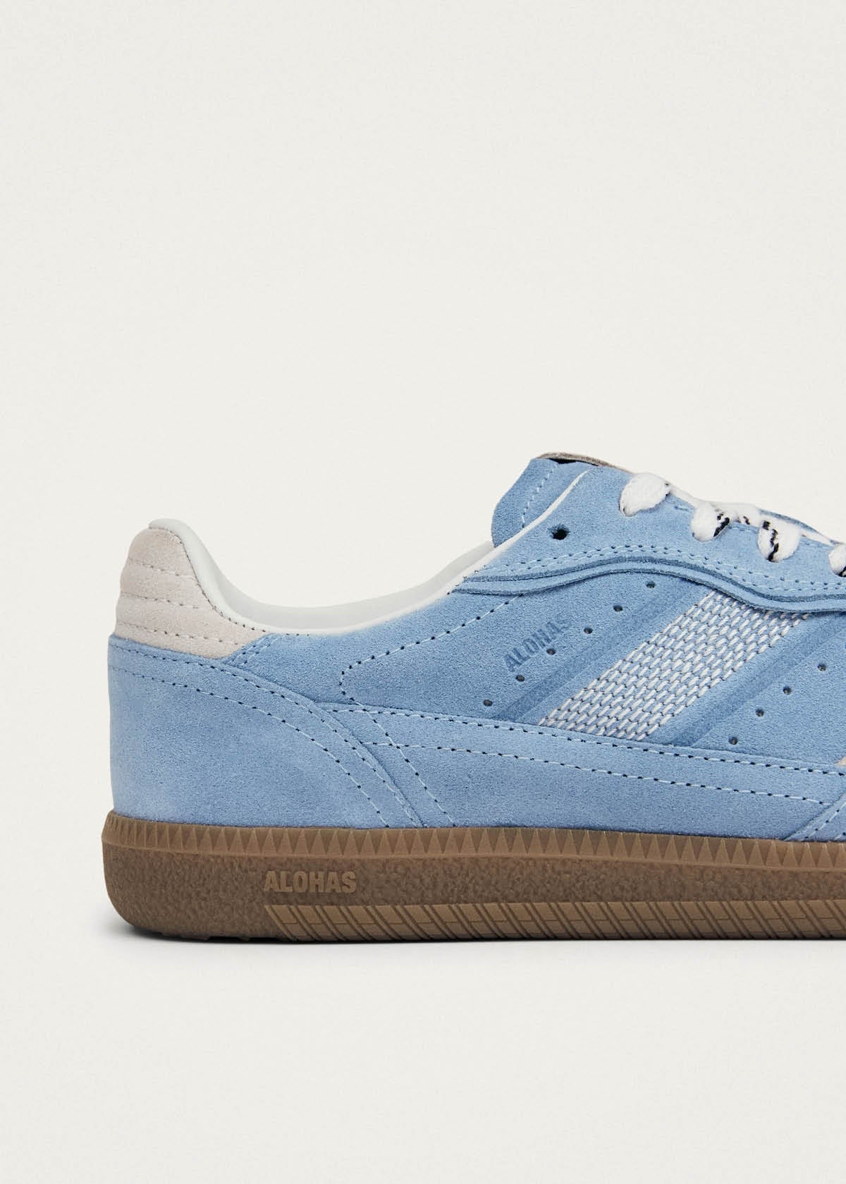 Alohas - Women - Cornflower Blue Cream TB-490 Rife Leather Sneaker