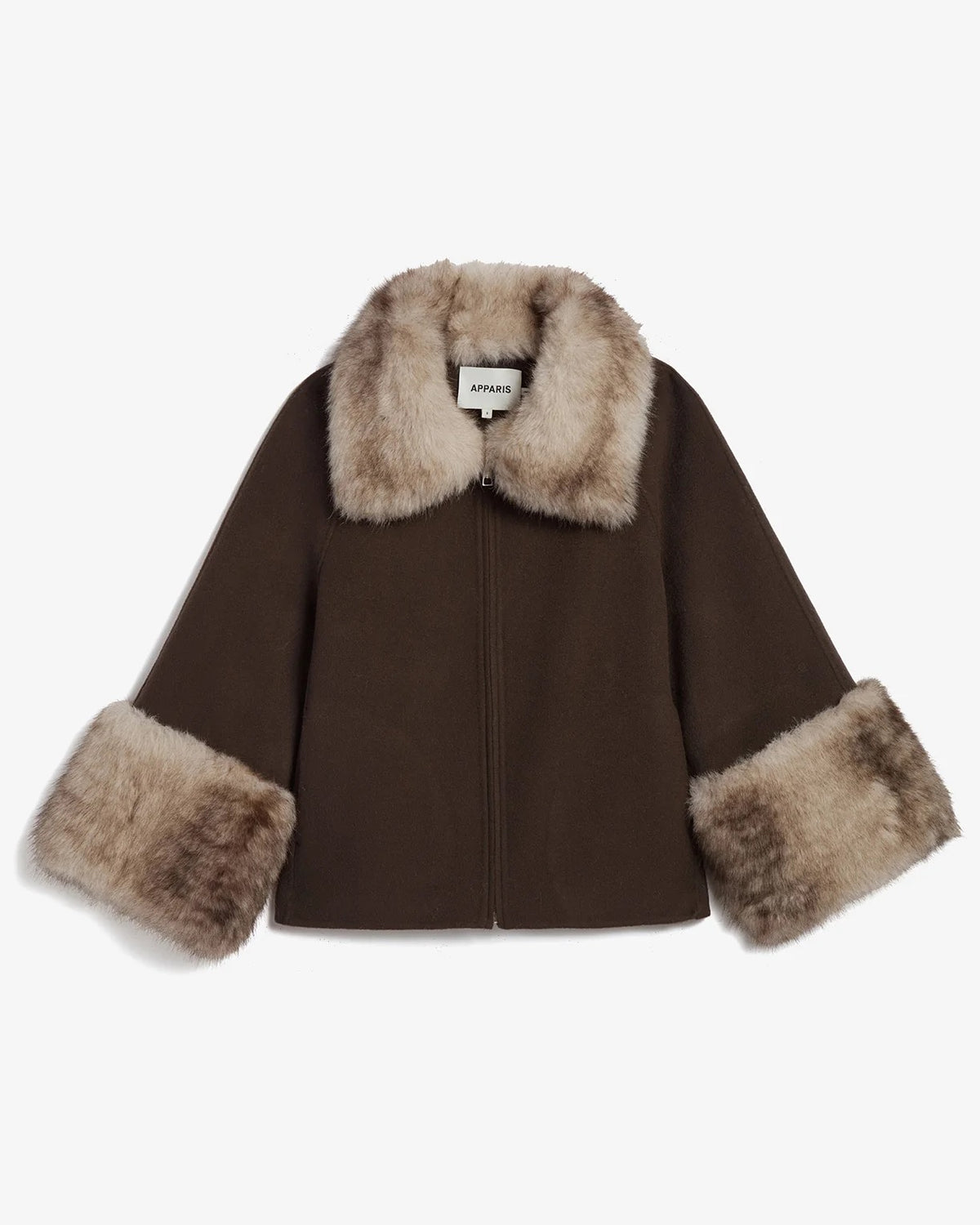 Apparis - Women - Brown/Grey Mink Judie Wool Coat