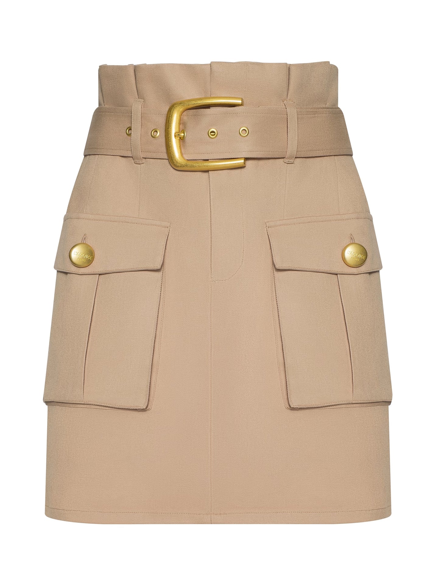 L'AGENCE - Women - Macadamia Brown Maelis Mini Skirt
