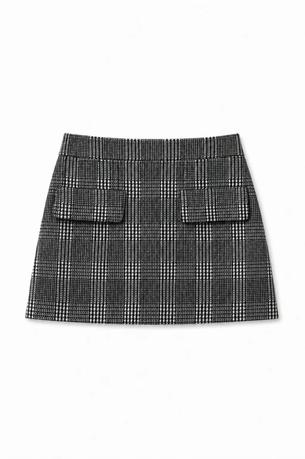 Theme - Tweetn - Black/White Sara Plaid Mini Skort