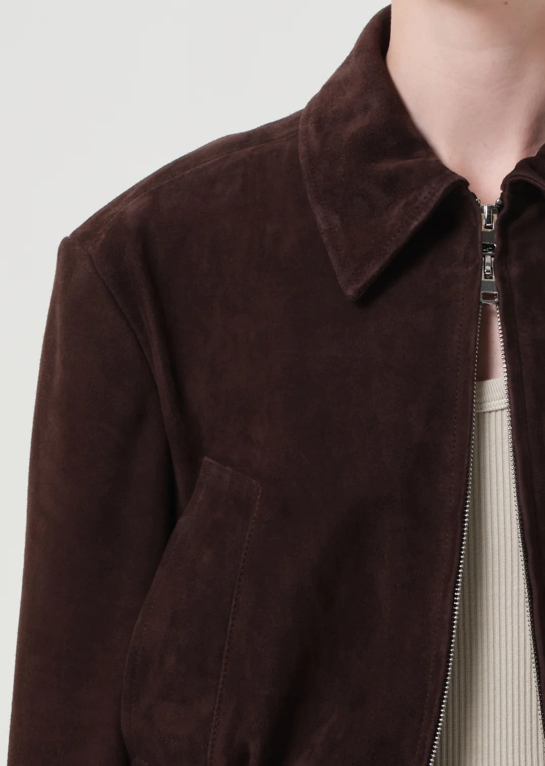AGOLDE - Women - Root Nahla Cropped Suede Jacket