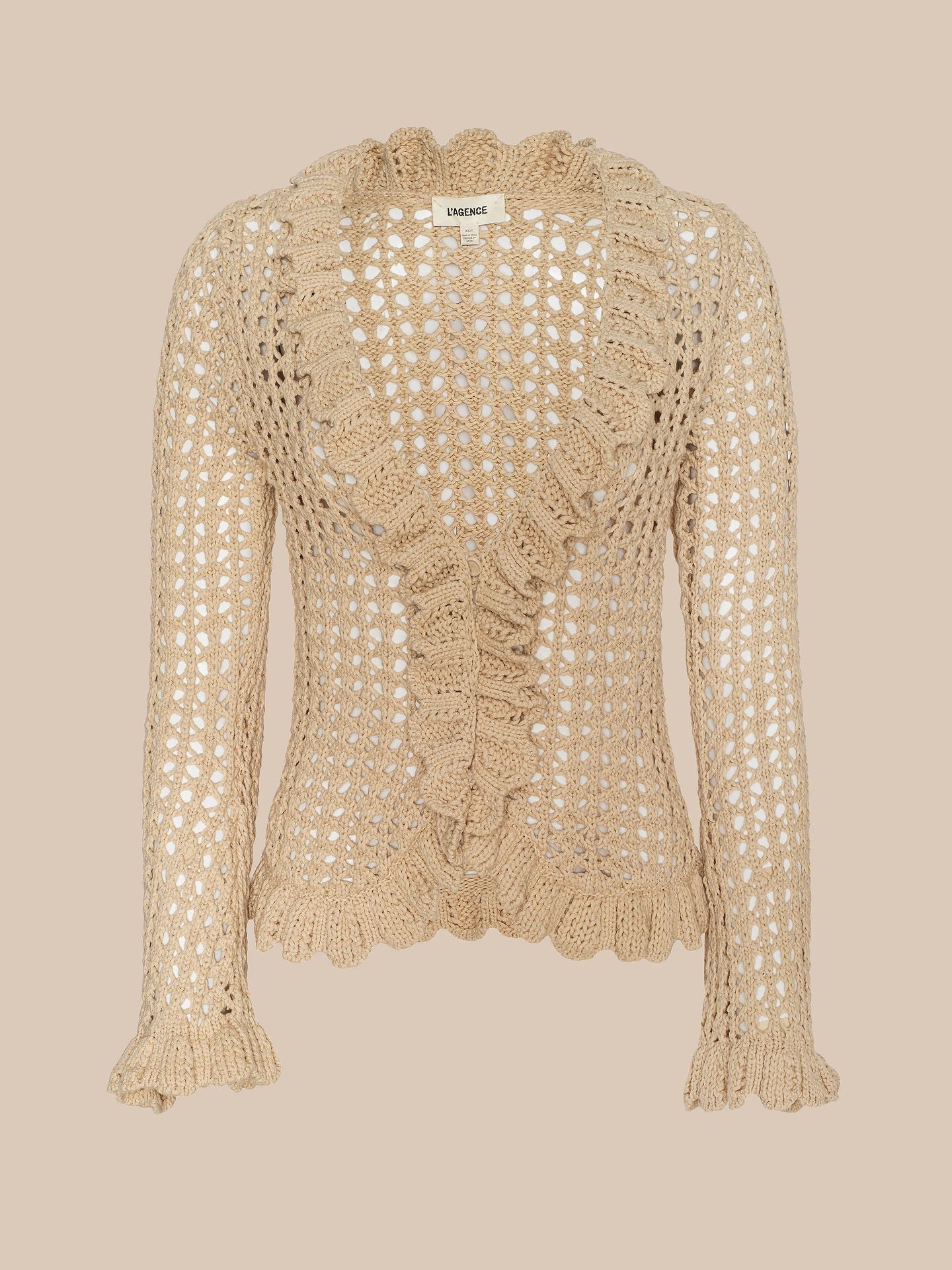 L'AGENCE - Women - Sand Dune Solaris Crocheted Cardigan