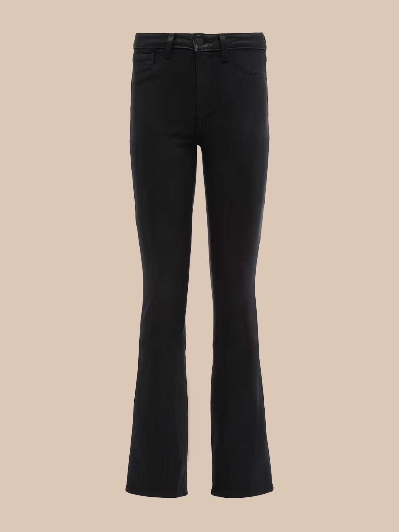 L'AGENCE - Women - Black Selma Coated Bootcut Jean