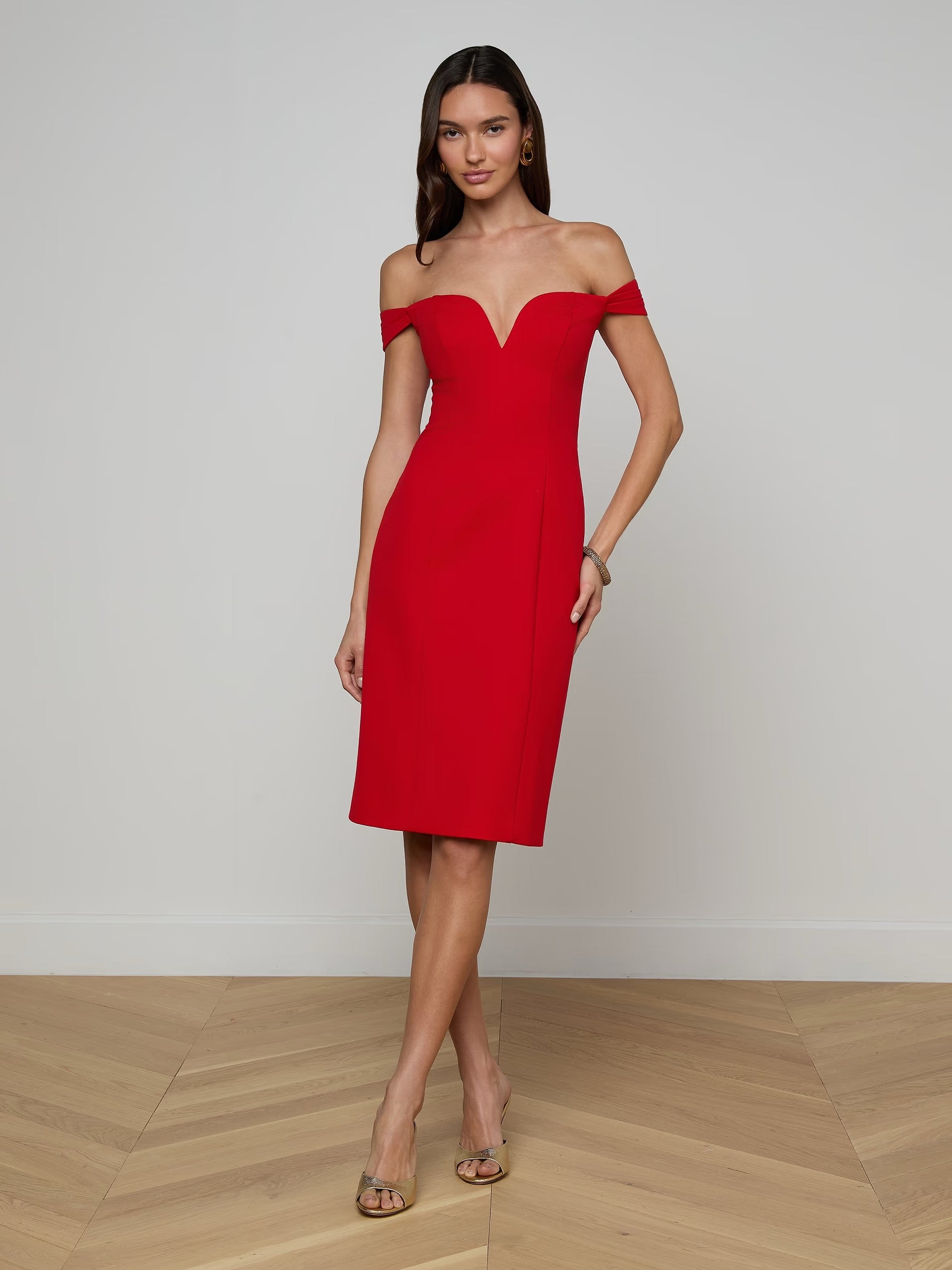 L'AGENCE Vivie Dress In Lipstick Red