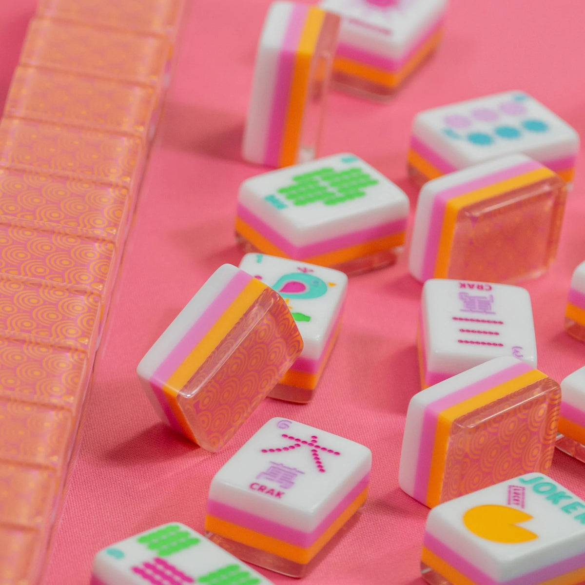My Fair Mahjong - Sorbet Pink Crystal Confetti Mahjong Set
