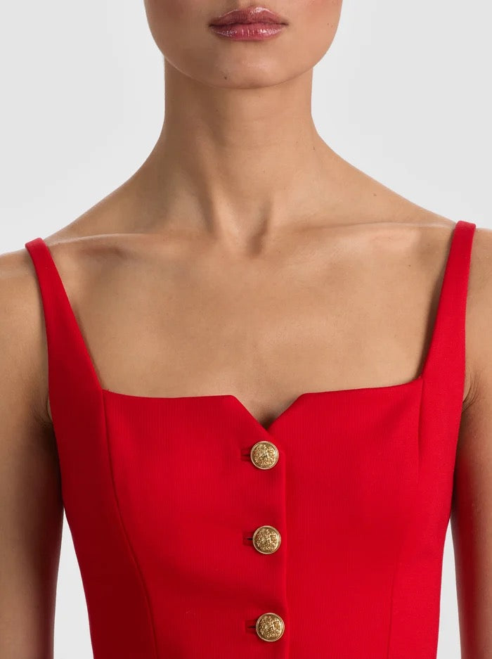 Alice + Olivia - Women - Chili Pepper Kelcey Button Front Top