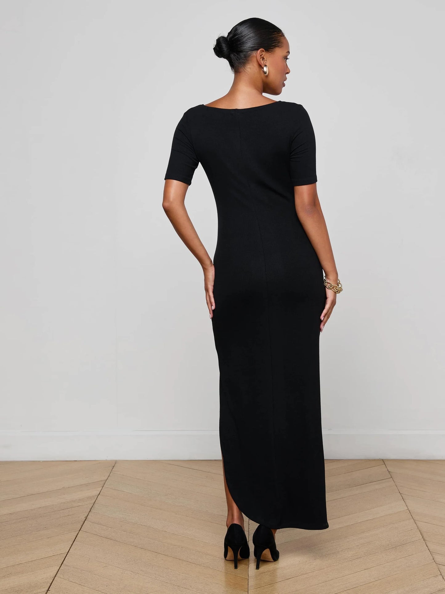 L'Agence - Women -Black Lennon Slit Maxi Dress