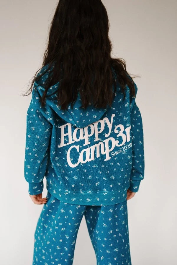 Happy Camp3R - Tween - Teal Peony Hoodie