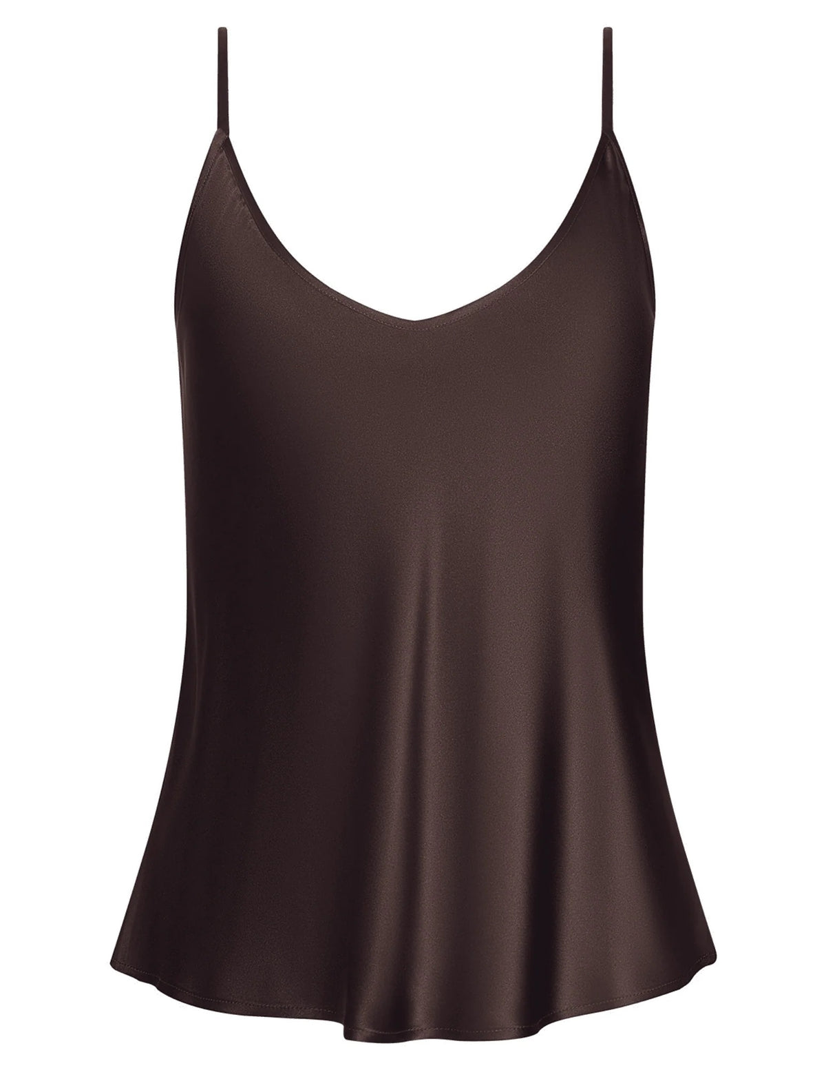 L'AGENCE - Women - Dark Espresso Lexi Silk Camisole Tank