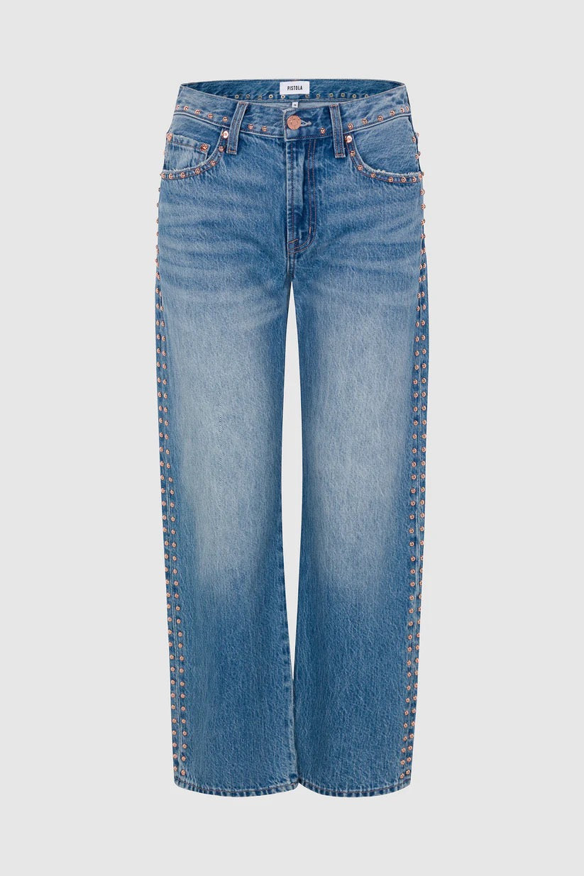 Pistola -Women - Star Studded Lexi Mid Rise Bowed Jean