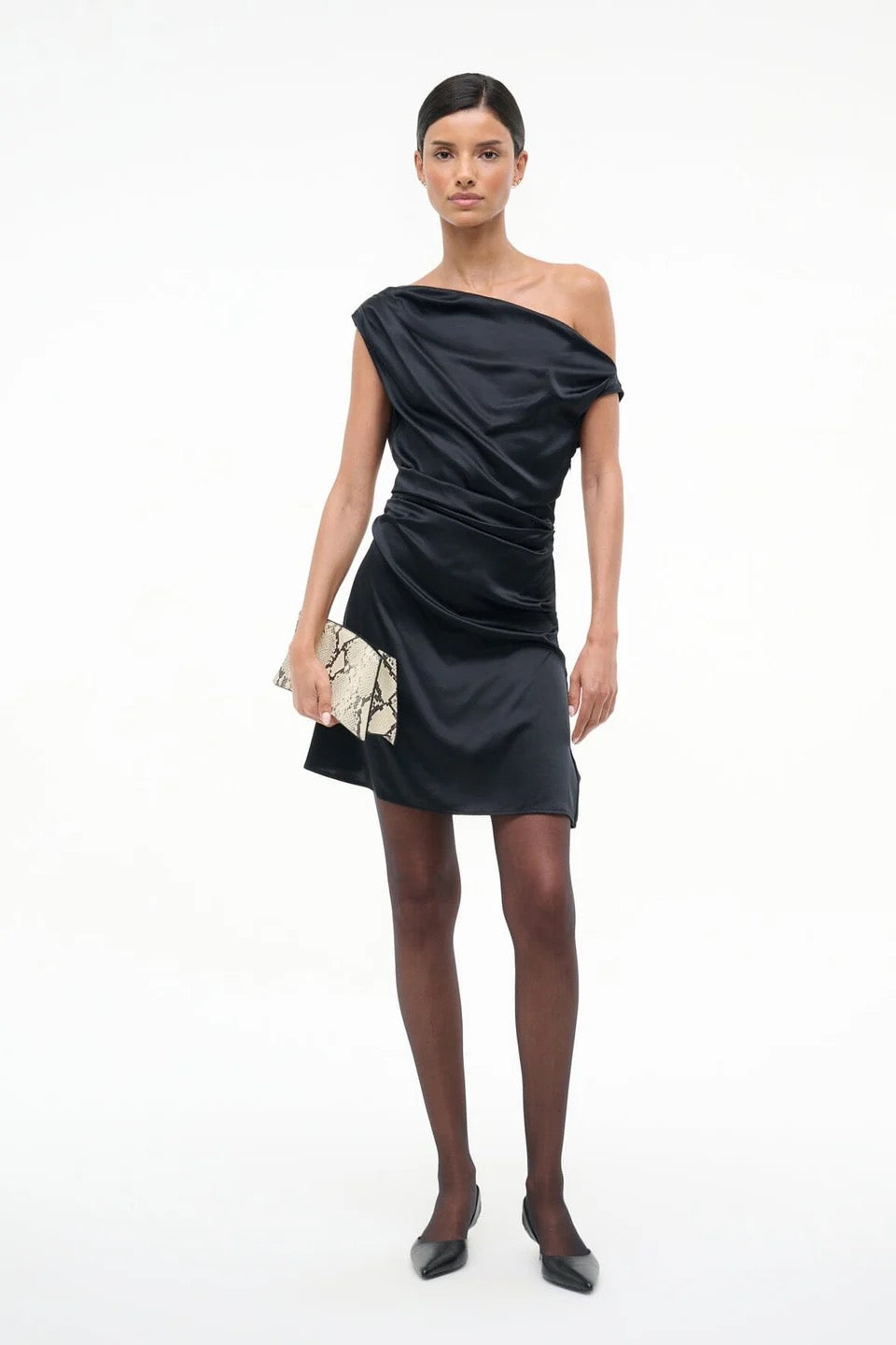 Staud - Women -Black Mini Phare Silk Dress