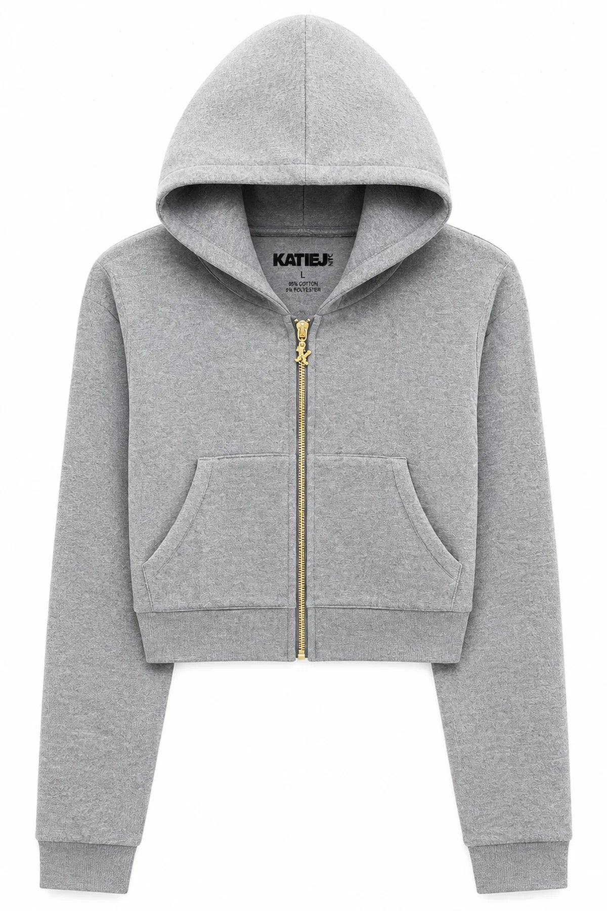 KatieJ NYC - Tween - Heather Grey Jade Velour Hoodie