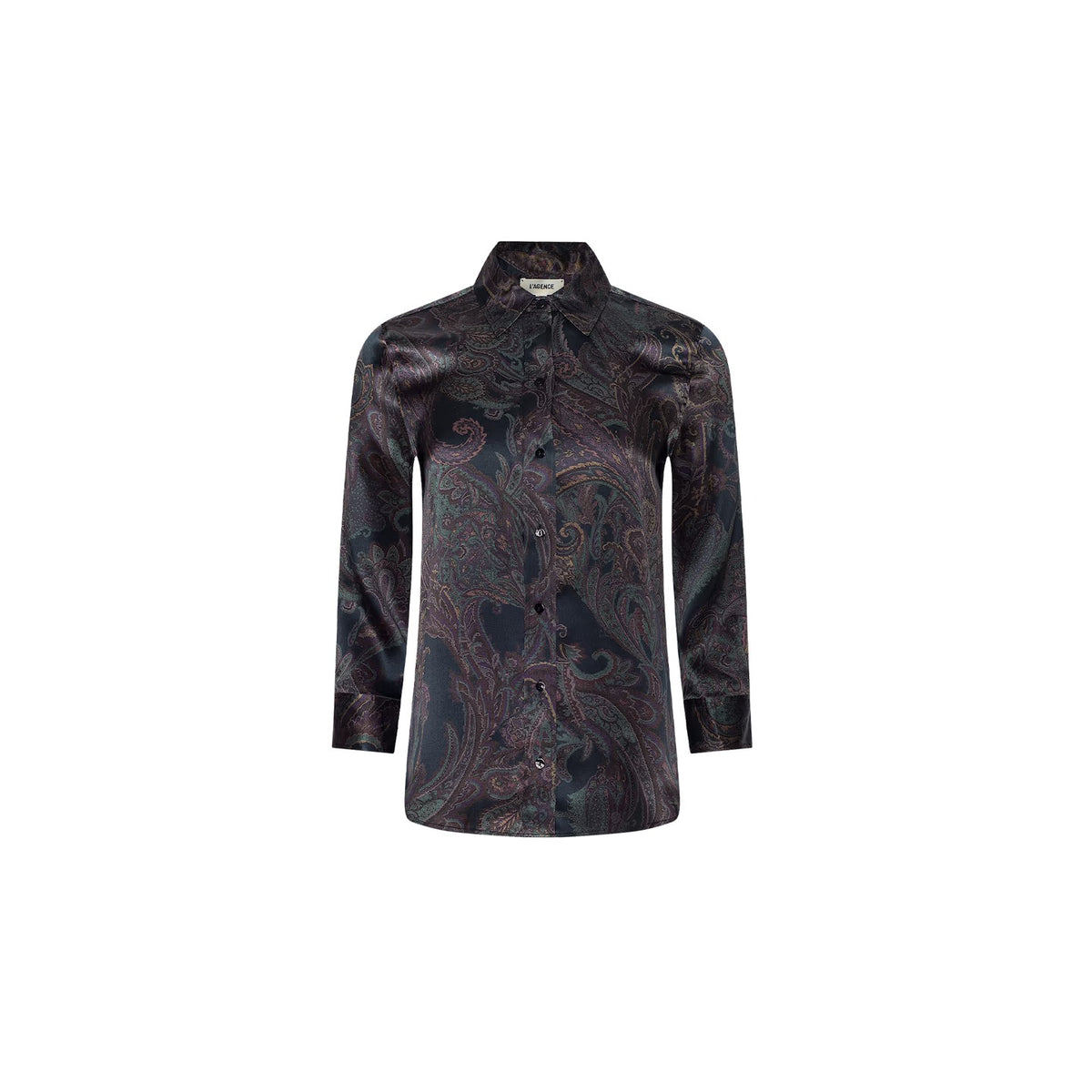 L'AGENCE - Women - Midnight Multi Lux Paisley Dani Silk Blouse