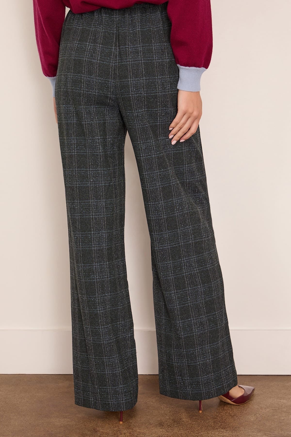 Staud - Women - Ink Blue Plaid Denali Pant