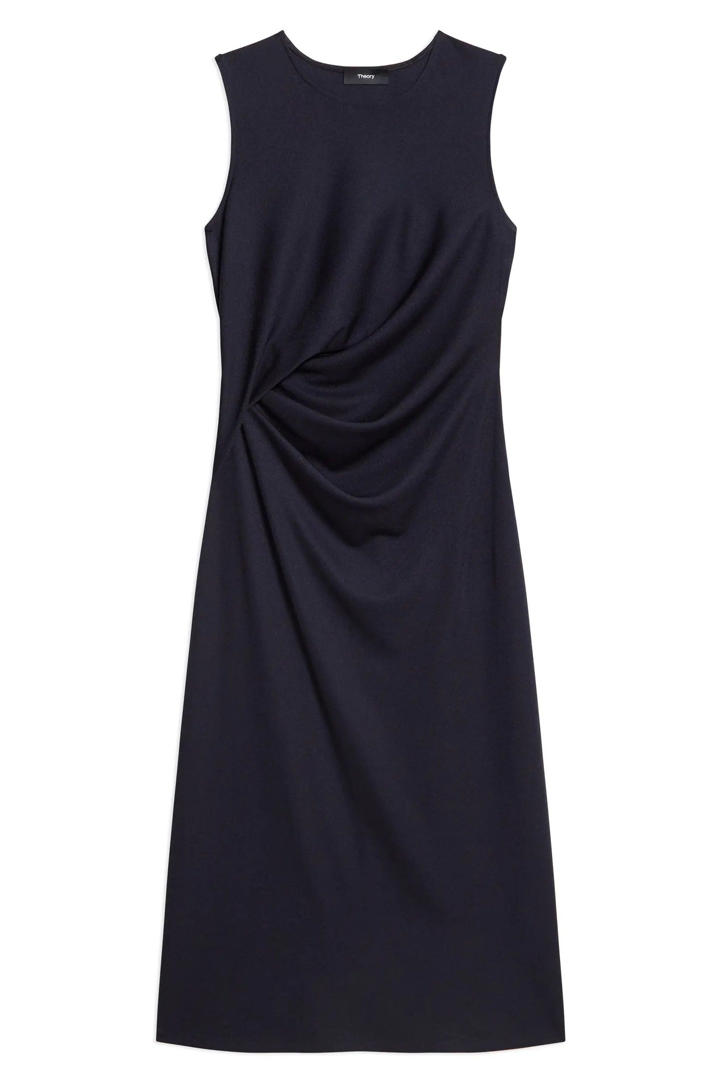 Theory - Women - Midnight Navy Drape Tuck Sleeveless Dress